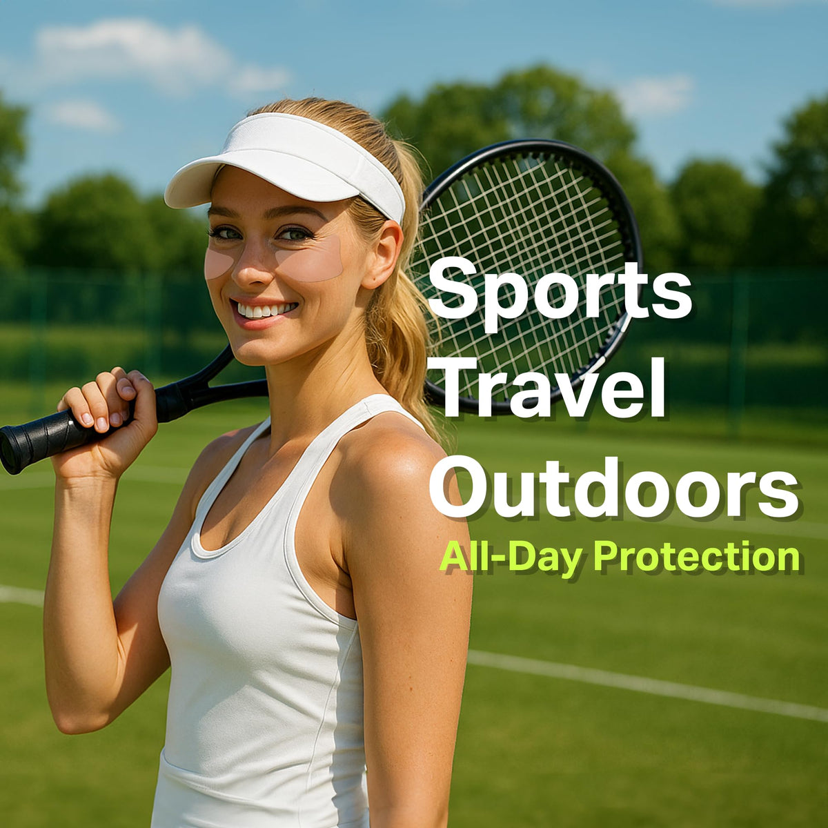 12Pairs Sun Patch Under Eye UV Protection for Golf Hiking - ORIGINAL DERMA BEAUTY Official Imagery - 3