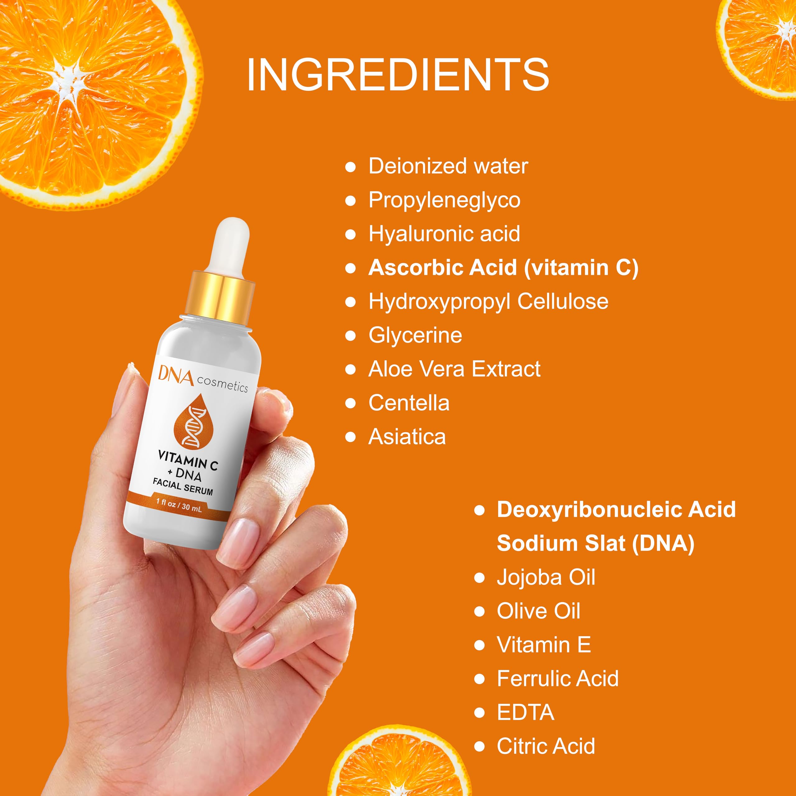 Vitamin C Face Serum with PDRN DNA Repair Technology – Vitamin - DNA Cosmetics