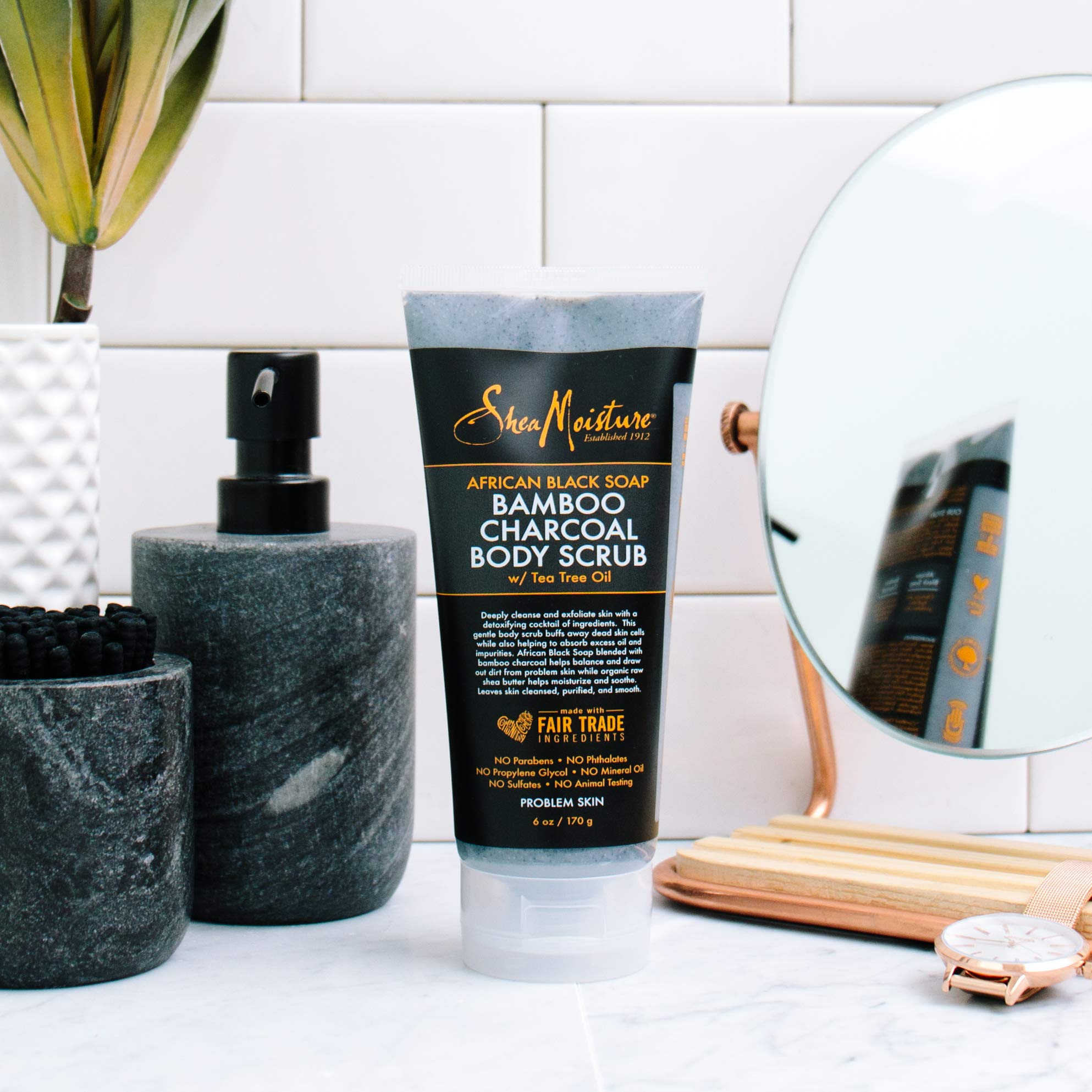 Elefair Tech SheaMoisture African black soap bamboo charcoal body scrub - Elefair Tech Official Product View 5