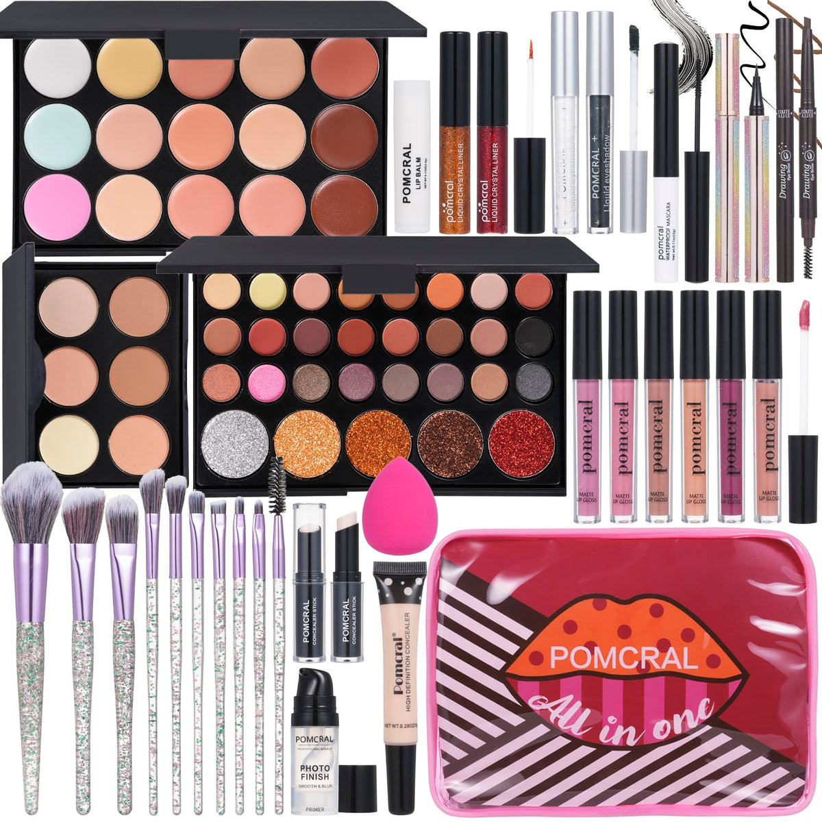 Makeup Kit For Women Full Kit Eyeshadow Eyeliner lipgloss - pomcral Official Imagery - 2