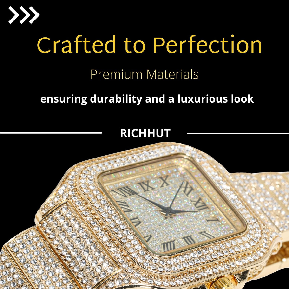 Diamond Watch for Men Guys - richhut Official Imagery - 5
