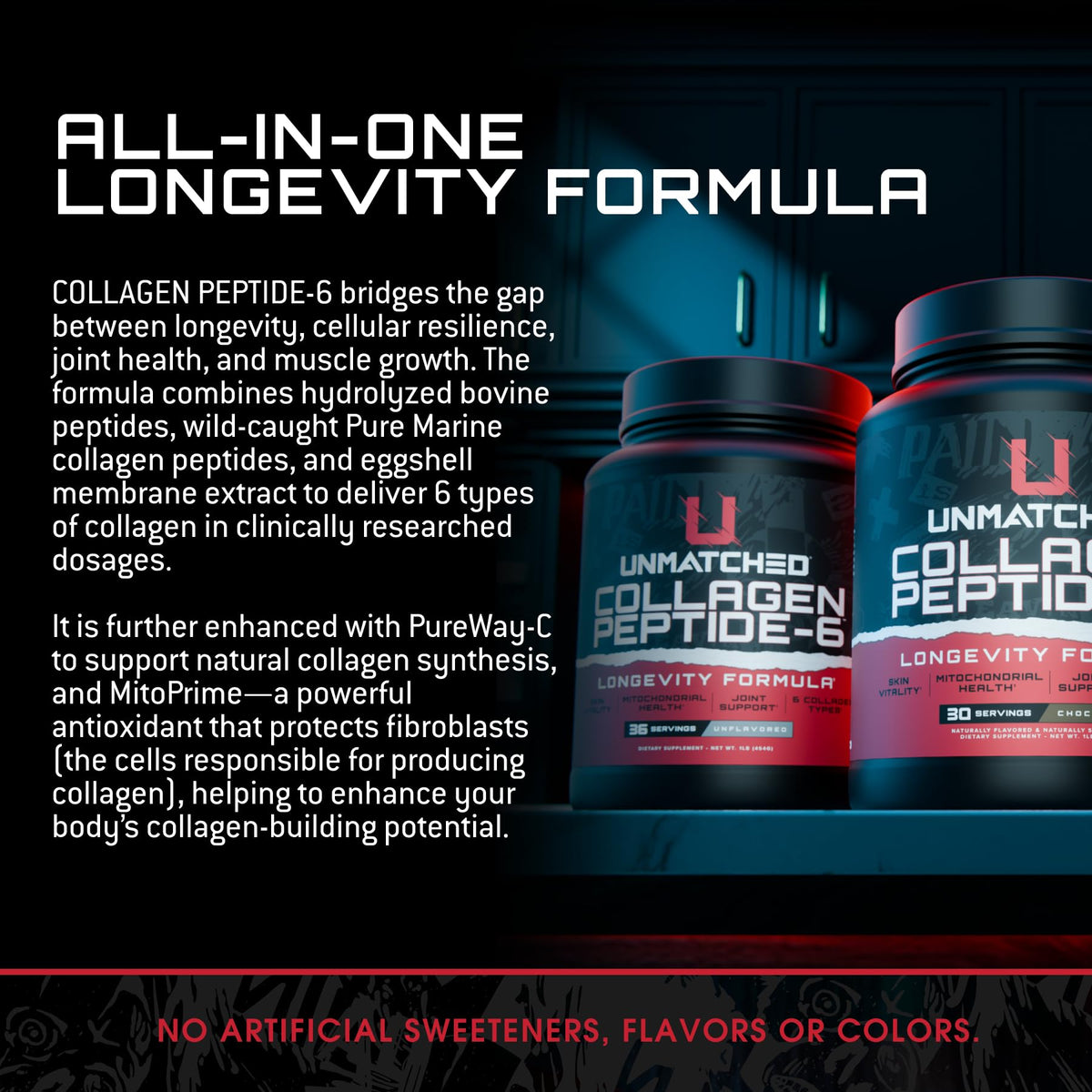 Unmatched Collagen Peptide 6 Wellness Support Vanilla Creme - Unmatched Official Imagery - 6