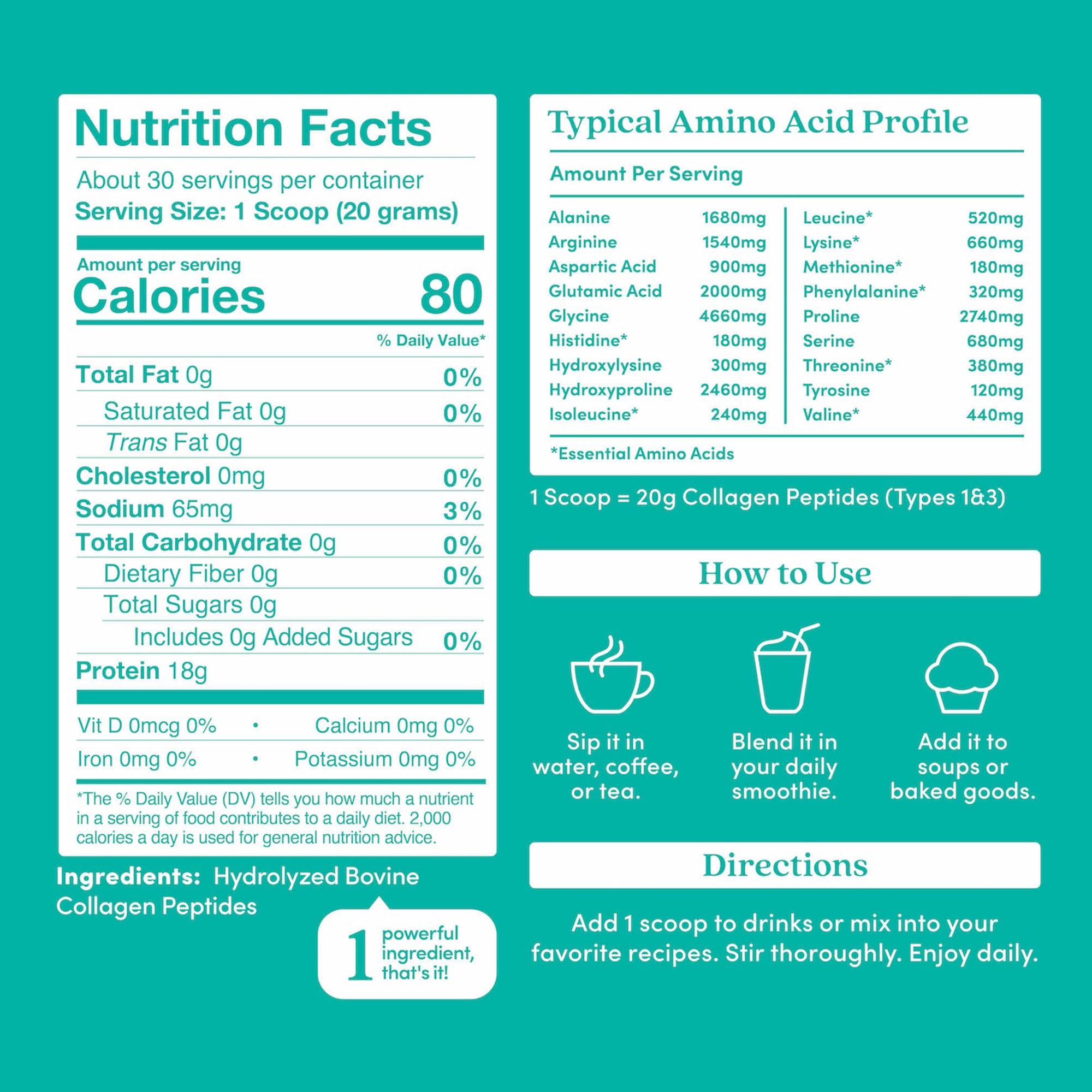 Further Food Unflavored Collagen Peptides Powder 100 Grass - Further Food Official Imagery - 3