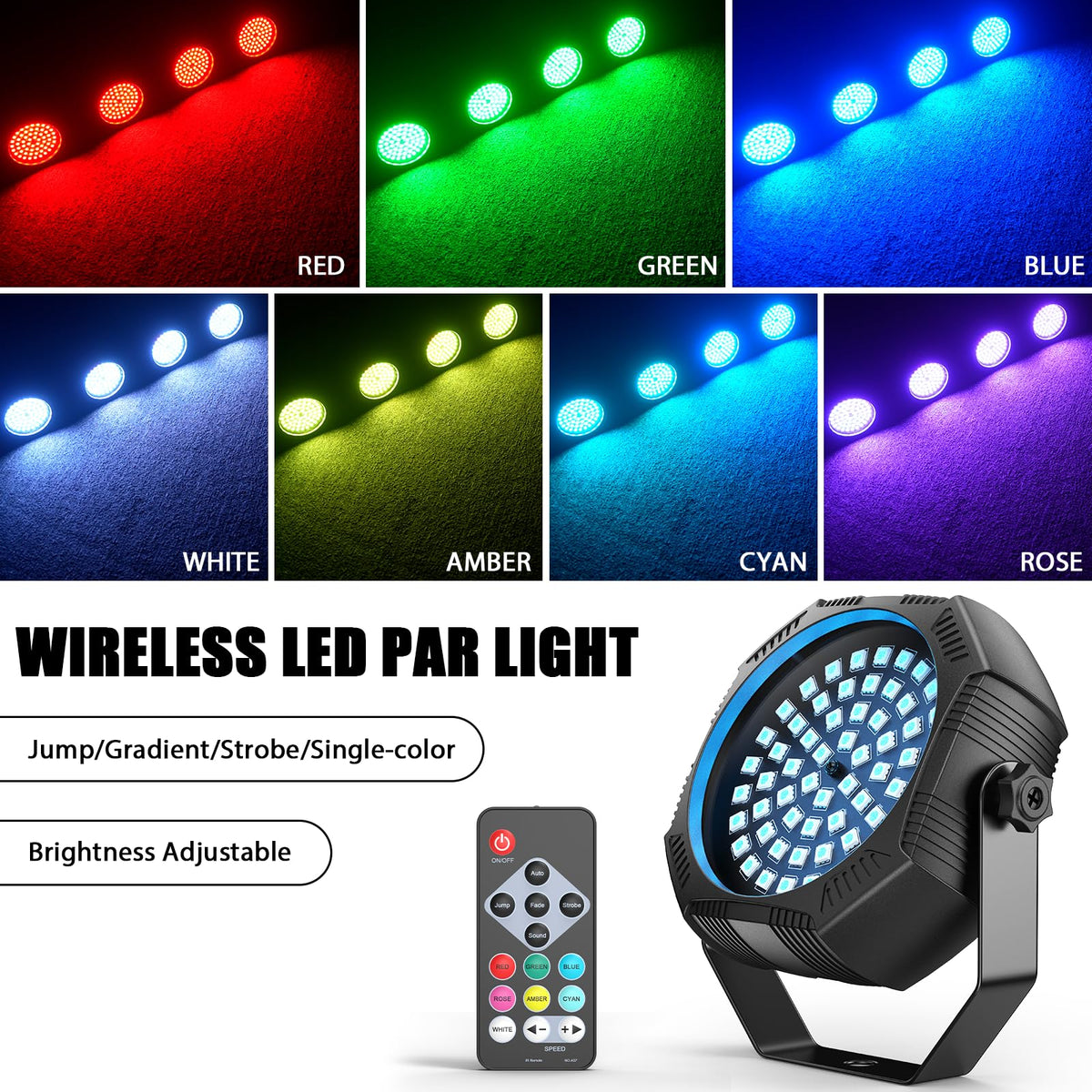 Battery Powered Stage Lights Rechargeable Strobe Lights USB - Kiinsehtoq Official Imagery - 4