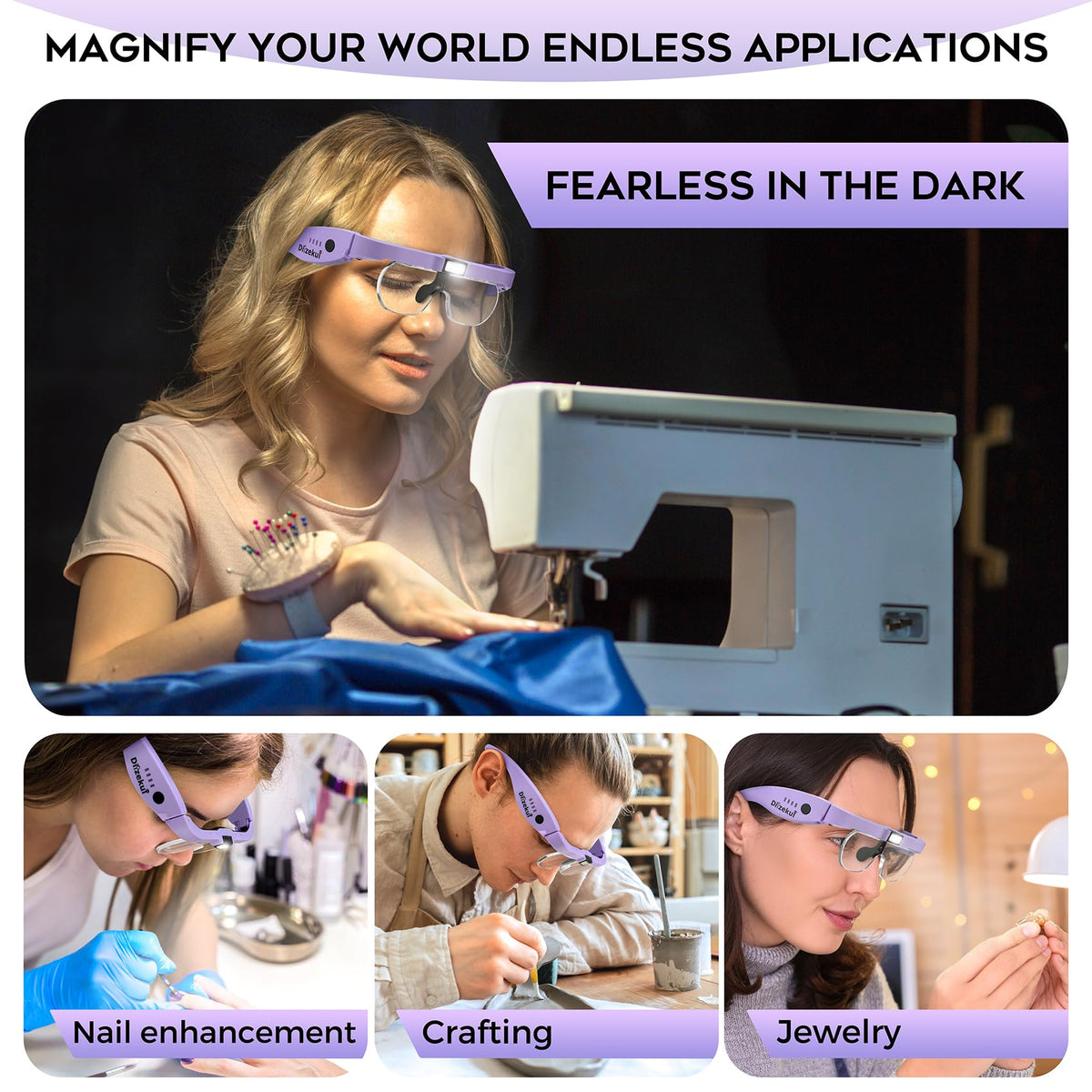 Dilzekui Magnifying Glass w Light 1 5X 5X Magnifying Glasses - Dilzekui Official Imagery - 8