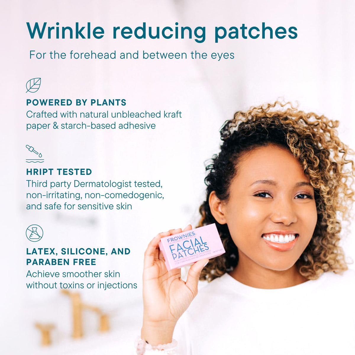Frownies Forehead Between the Eyes Wrinkle Patches 144 Count - Frownies Official Imagery - 3