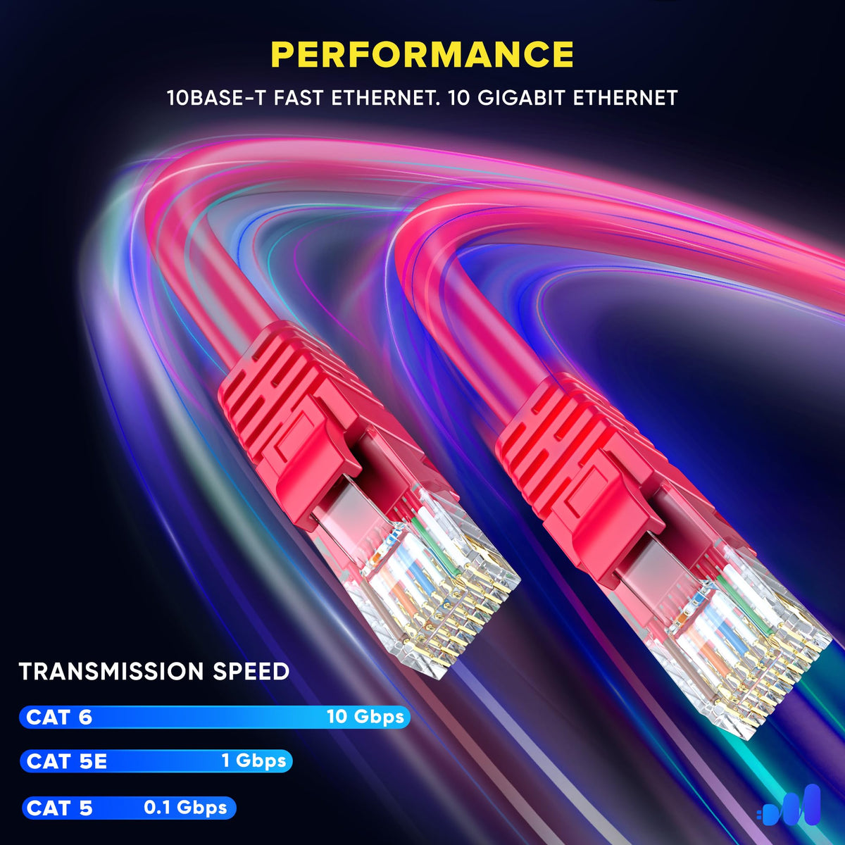Maximm Cat6 Ethernet Cable 25 Ft 10 Gbps 550 MHz Snagless - Maximm Official Imagery - 5
