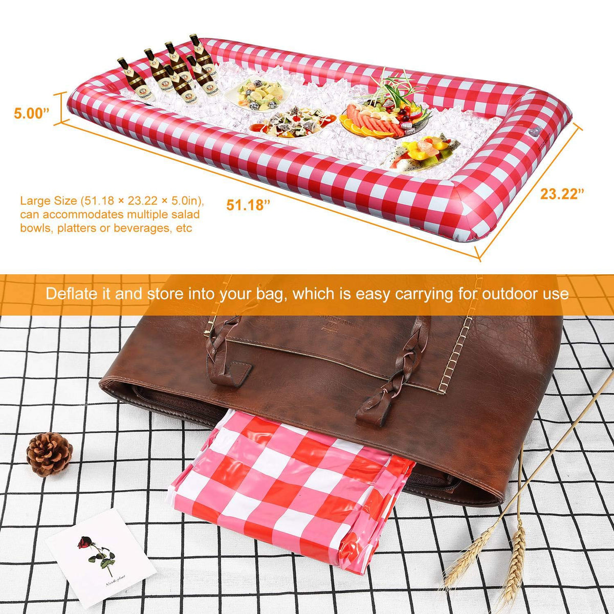 Inflatable Ice Buffet Bar for Outdoor Picnics Parties Get - KOCASO Official Imagery - 4
