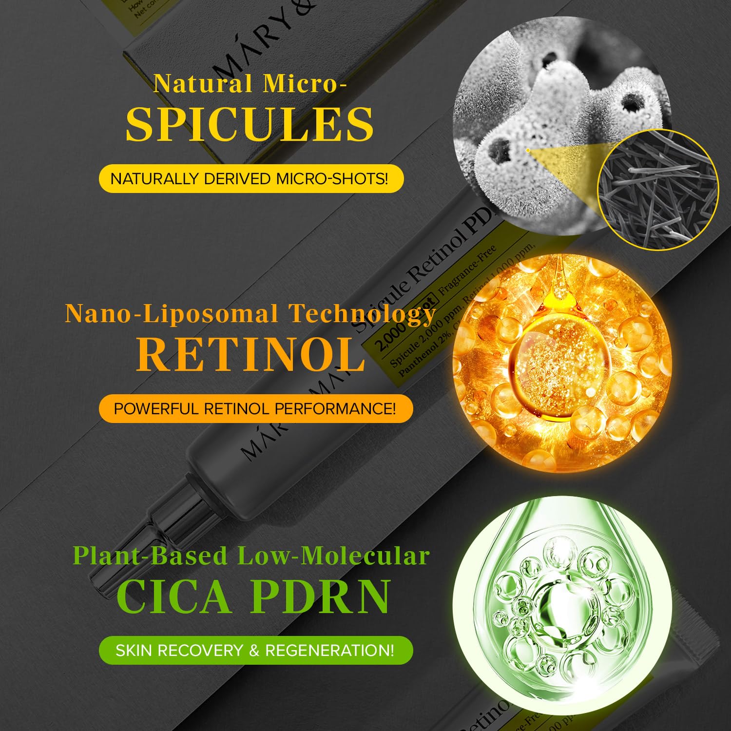 Mary May Spicule PDRN Cream Duo Set Retinol Collagen 15g x 2 - Mary&May Official Imagery - 5