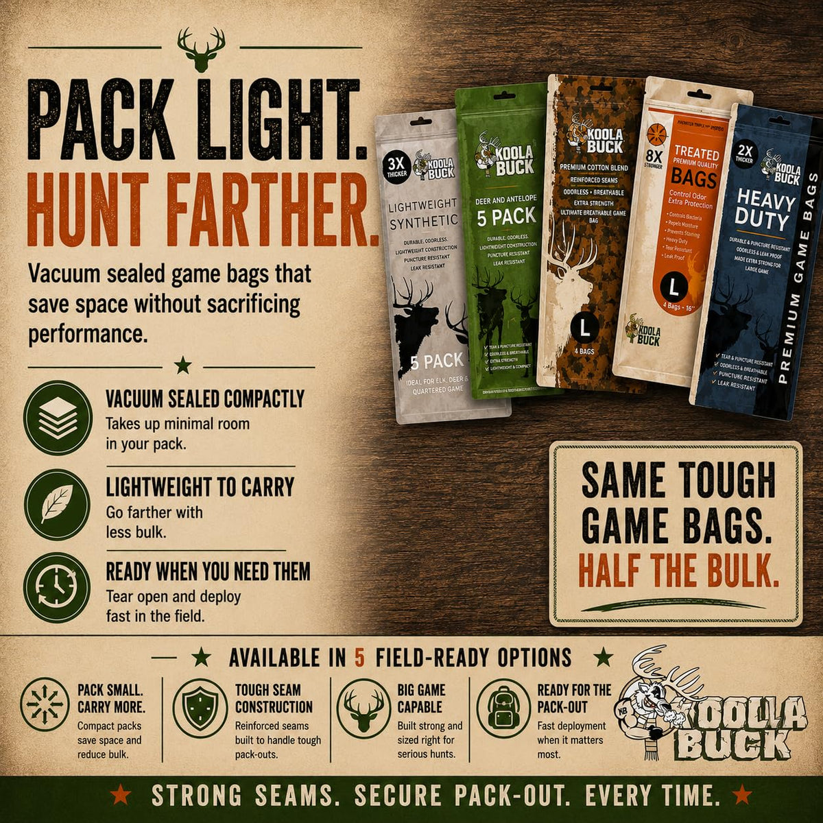 Premium Deer Game Bags - Koola Buck Official Imagery - 6