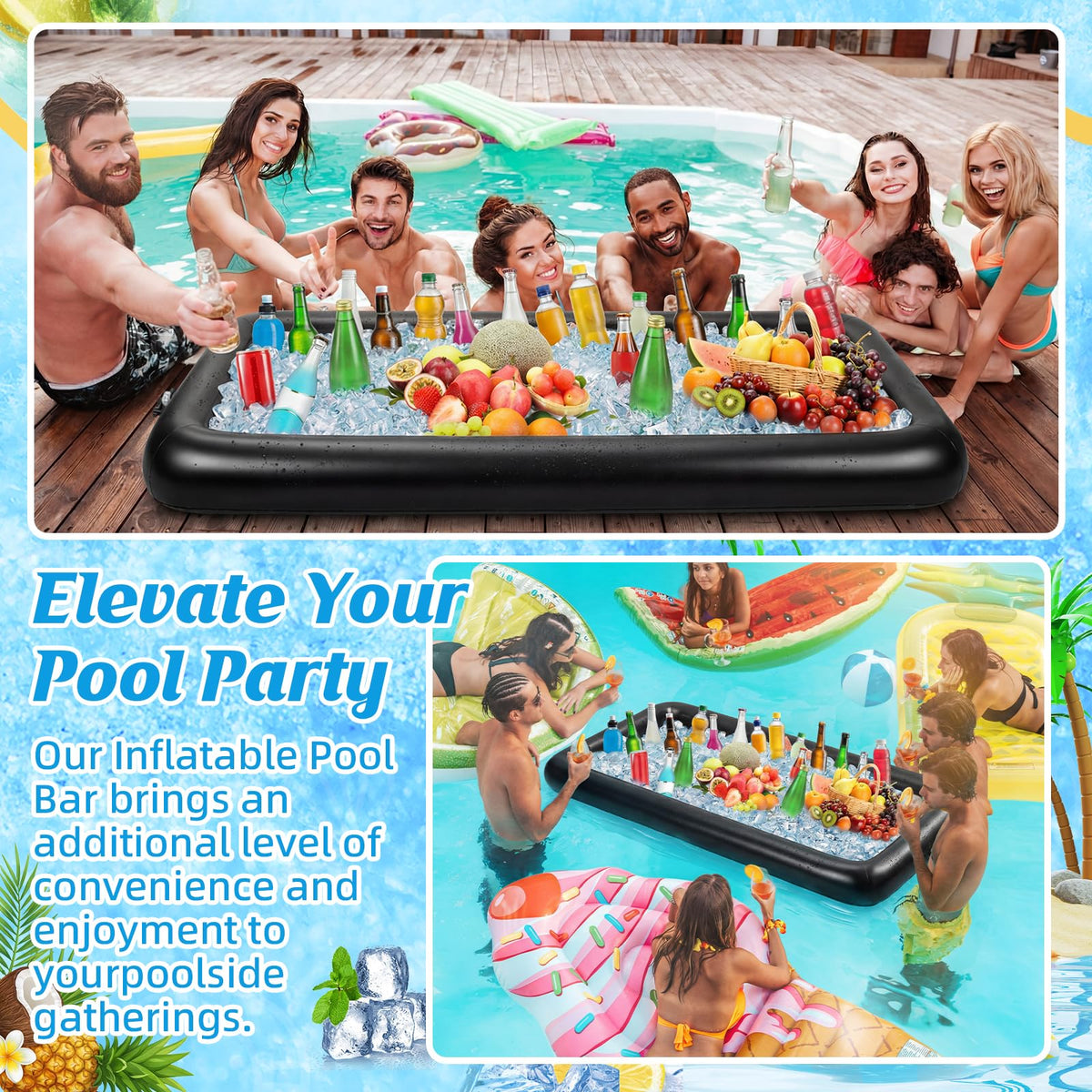 3 Pcs Large Inflatable Serving Bars with Hand Pump 71 6 x 30 - Teyva Daily Official Imagery - 8