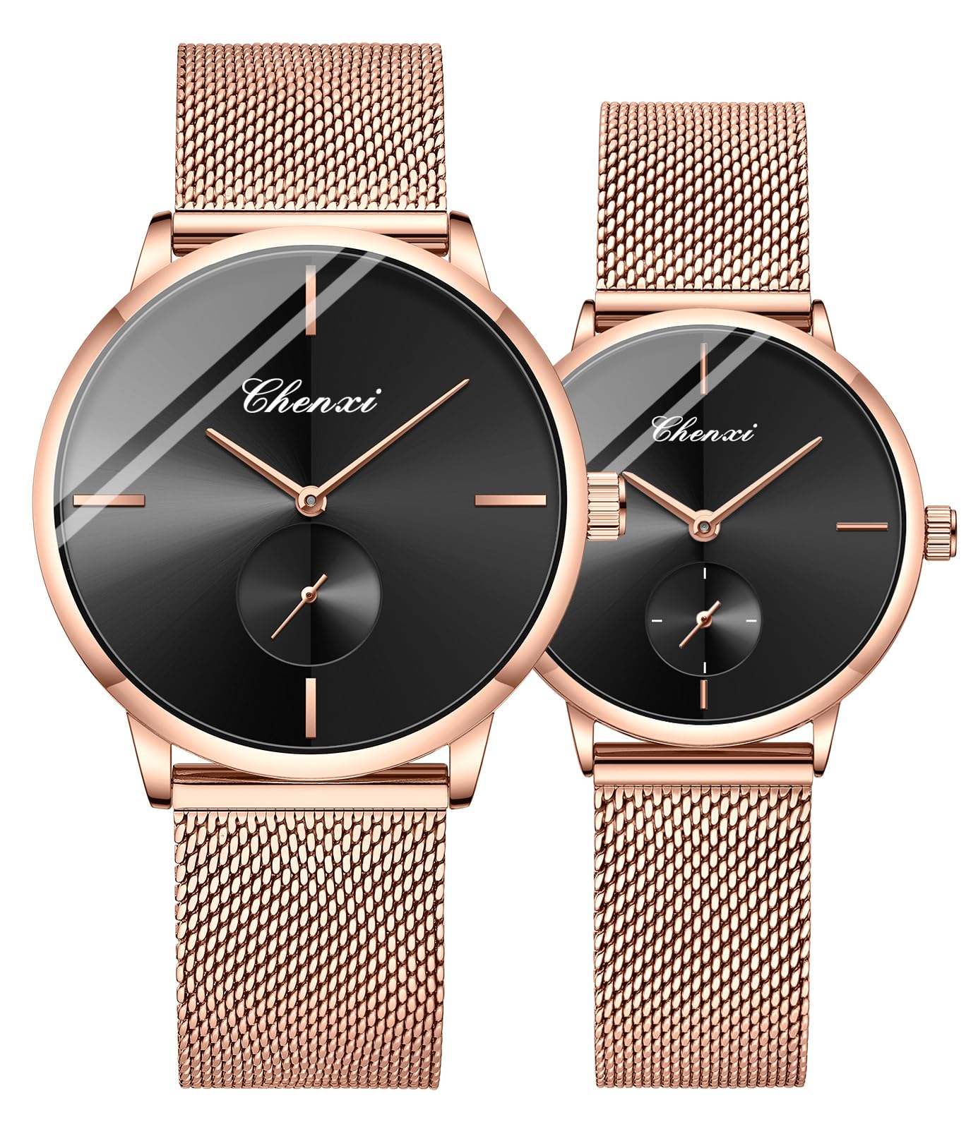 MASTOP Couple Watches Men and Women Pair Quartz Watches Casual - Product Imagery
