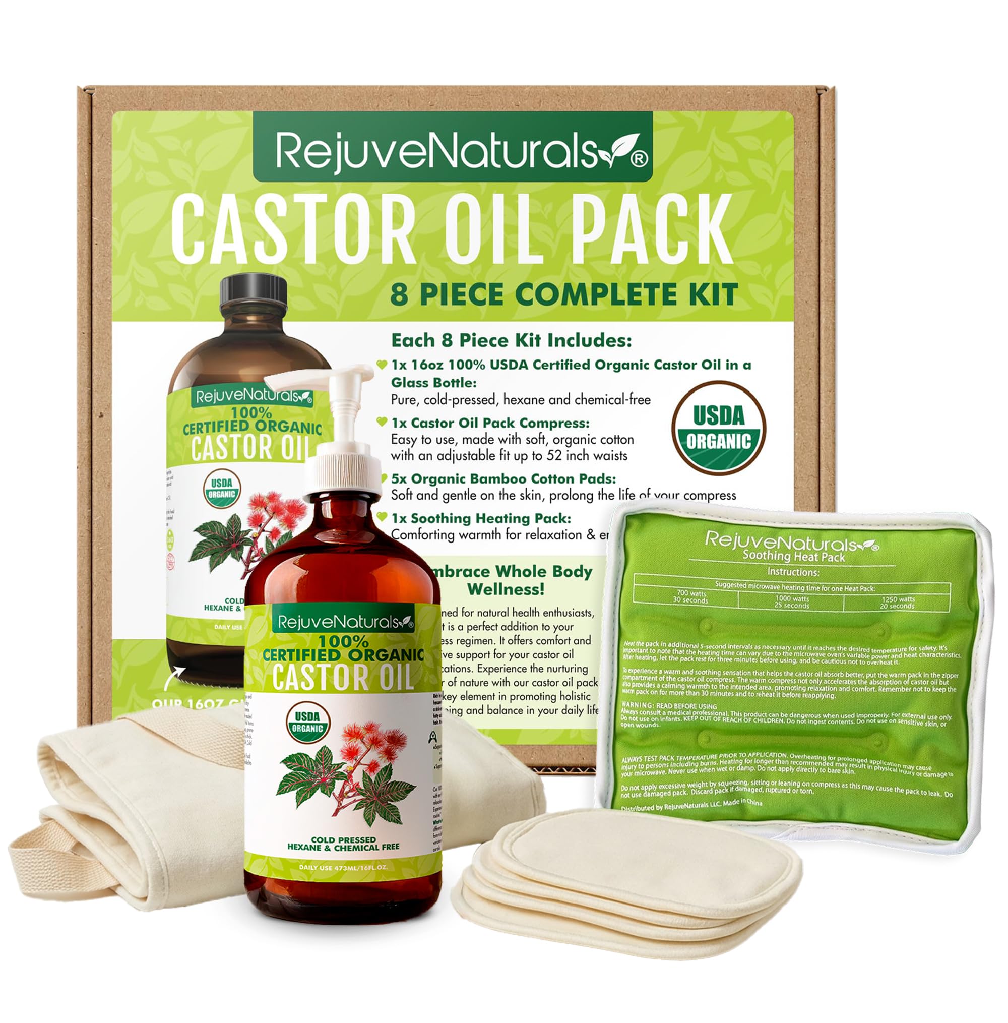 RejuveNaturals Castor Oil   USDA Certified Organic, 100% Pure, Co - RejuveNaturals Official Product View 10