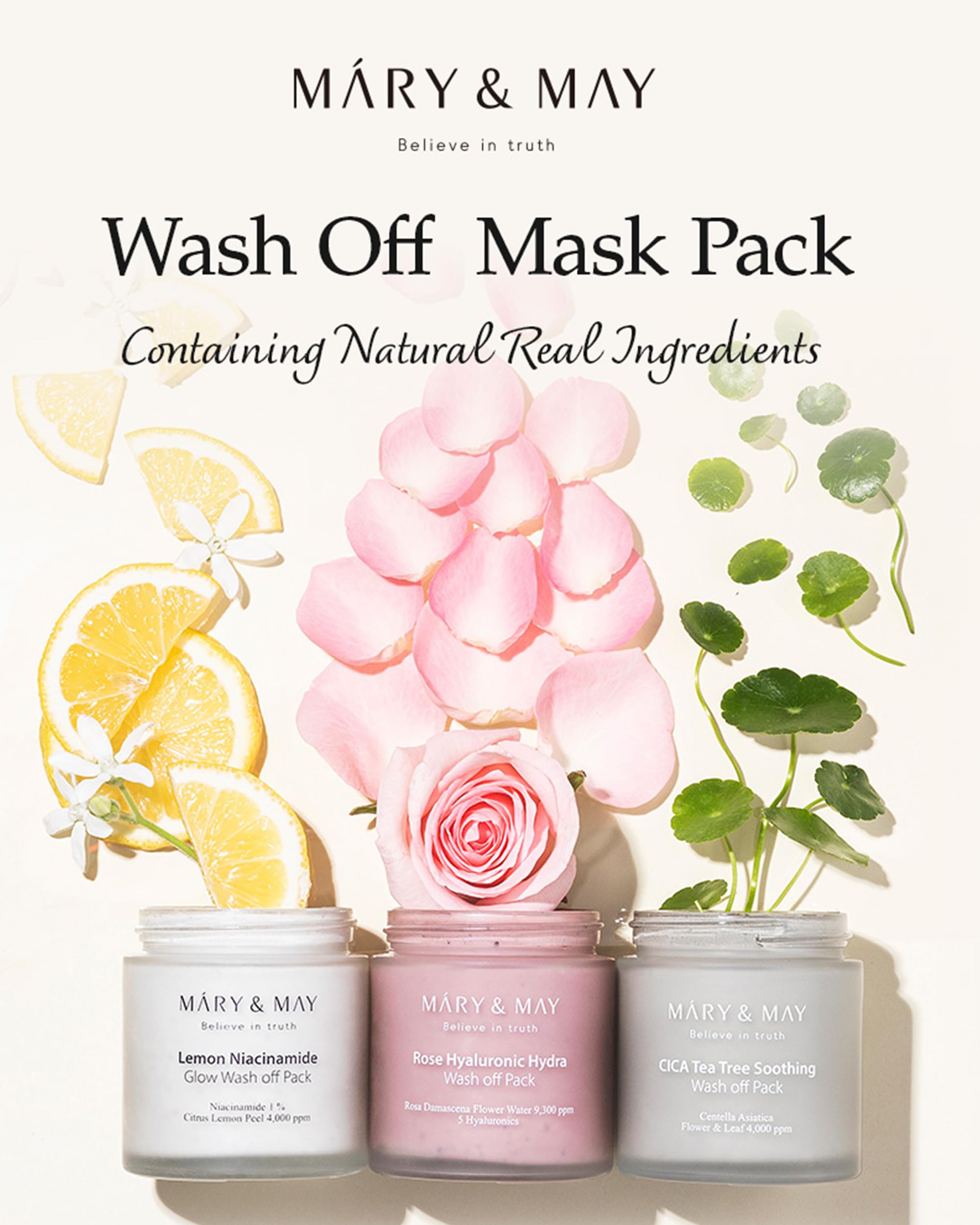 Mary&amp;May Vegan Cica Tea Tree Wash-Off Clay Mask, 4.23 oz - Mary&amp;May