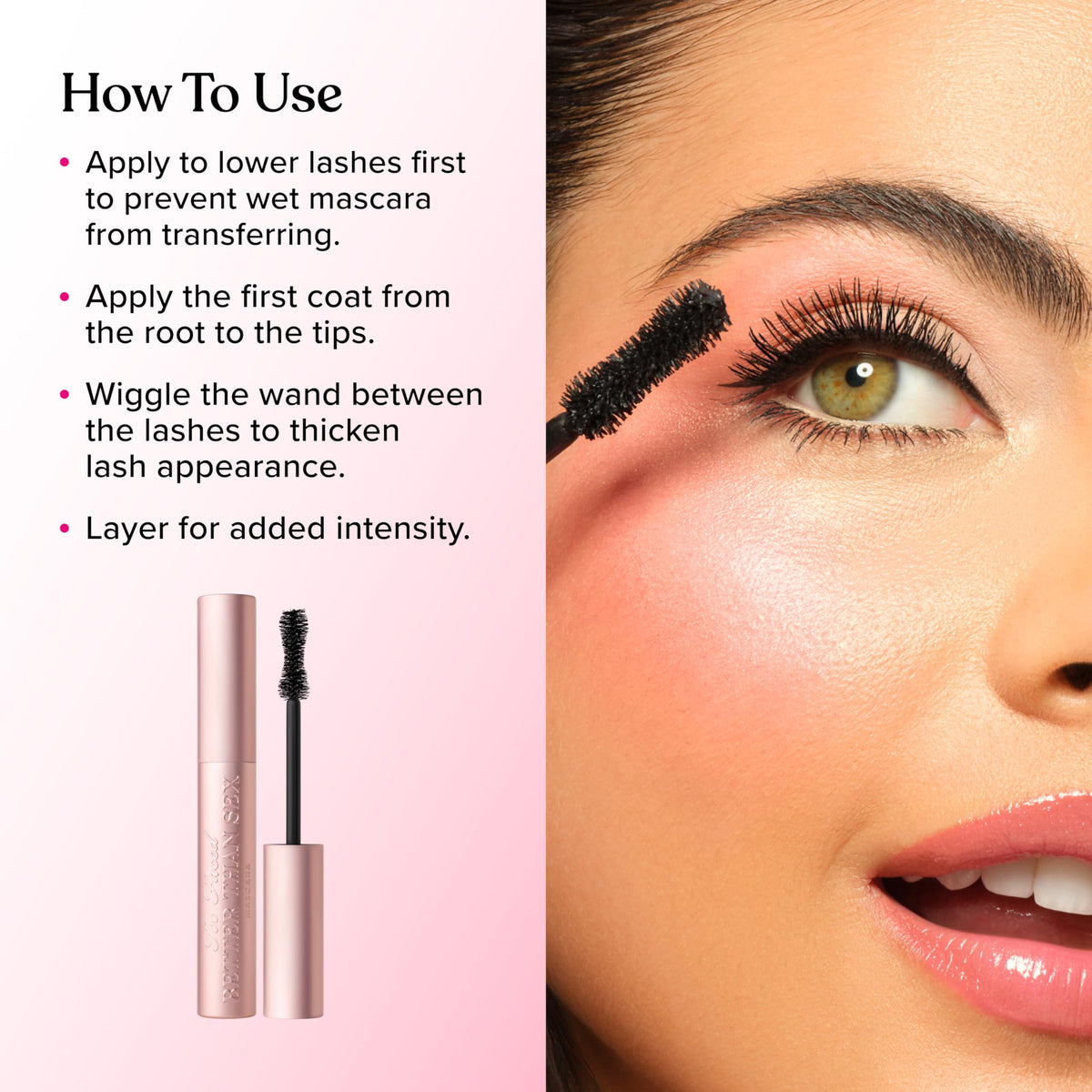 Too Faced Better Than Sex Volumizing Mascara - Premium Selection Official Imagery - 5