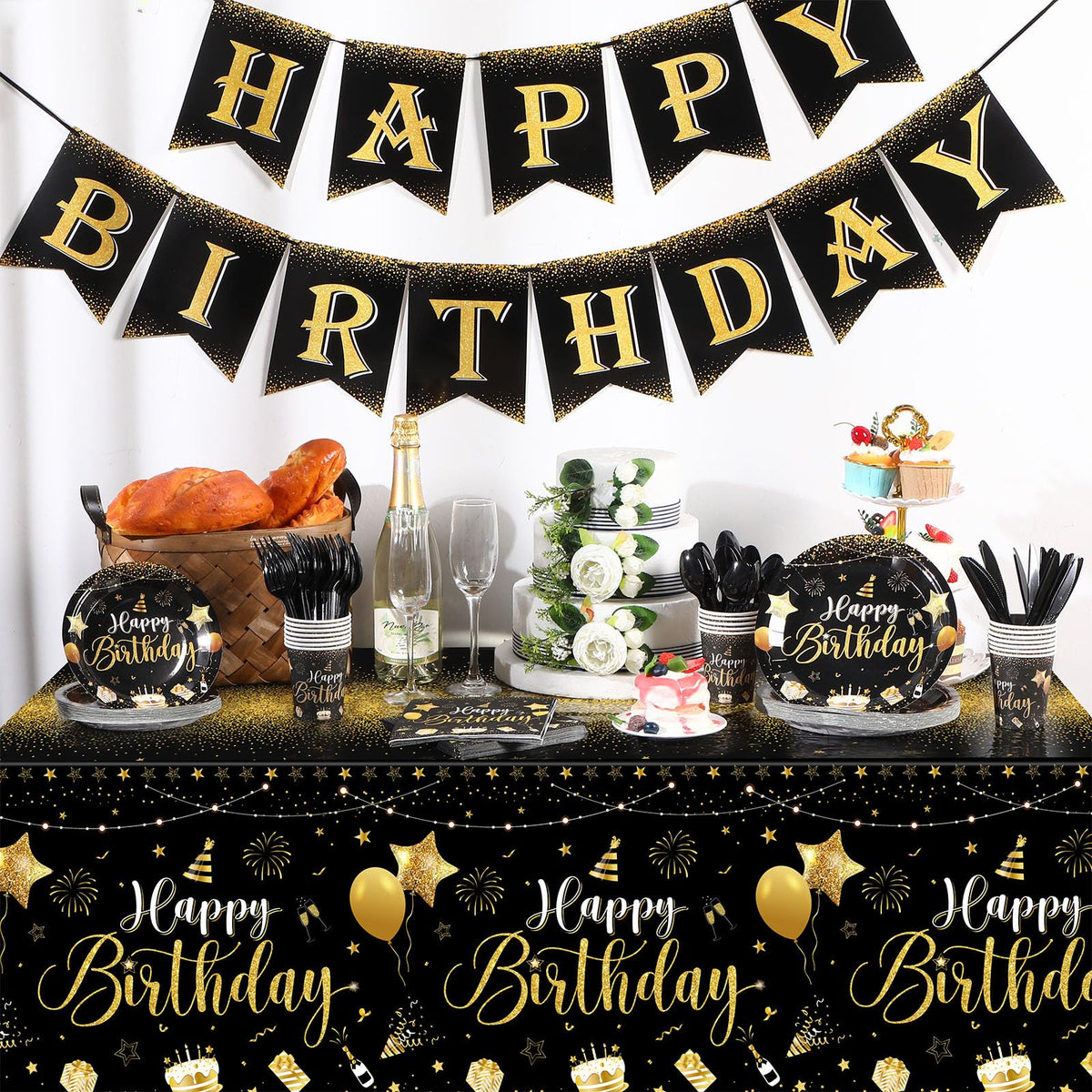 Vesici 171 Pcs Happy Birthday Party Supplies 24 Set Table - Vesici Official Imagery - 5