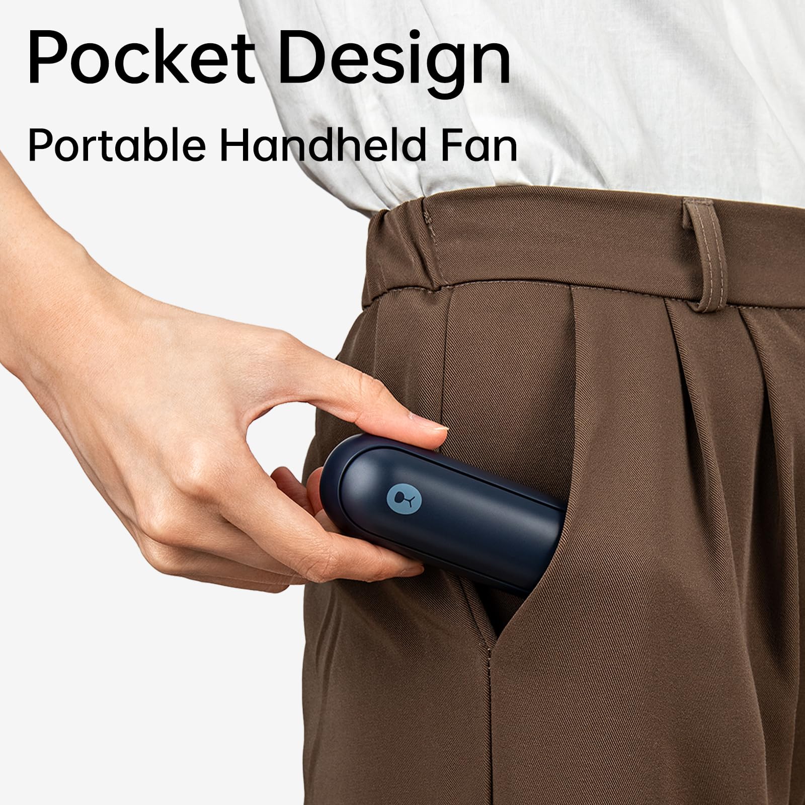 JISULIFE Portable Handheld Fan, 3 In 1-Fan, Power Bank, Flashlight, Bl - View 2