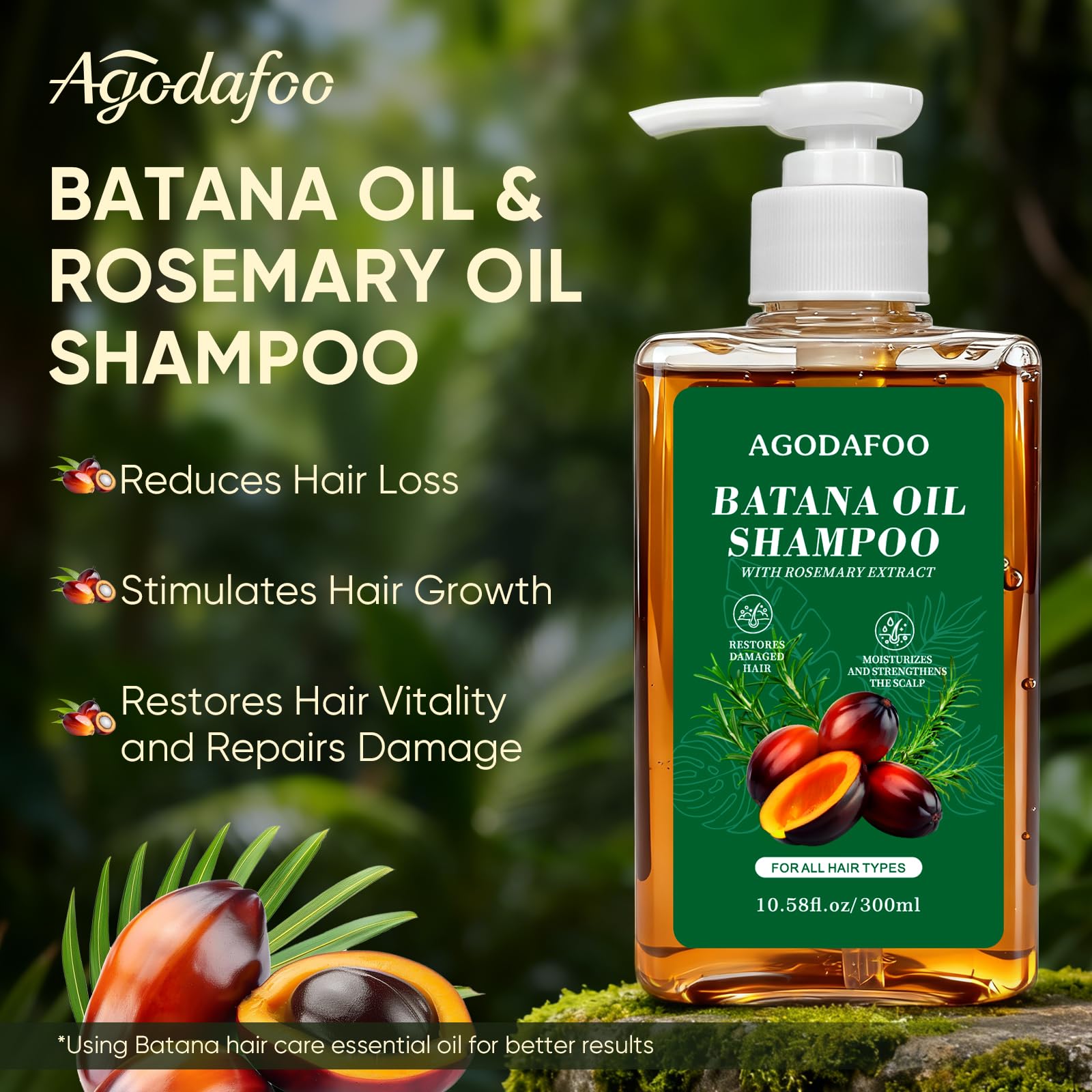 Agodafoo Batana Oil Shampoo and Conditioner Set for Hair Growth, Batana Oil Shampoo - Agodafoo Official Product View 4