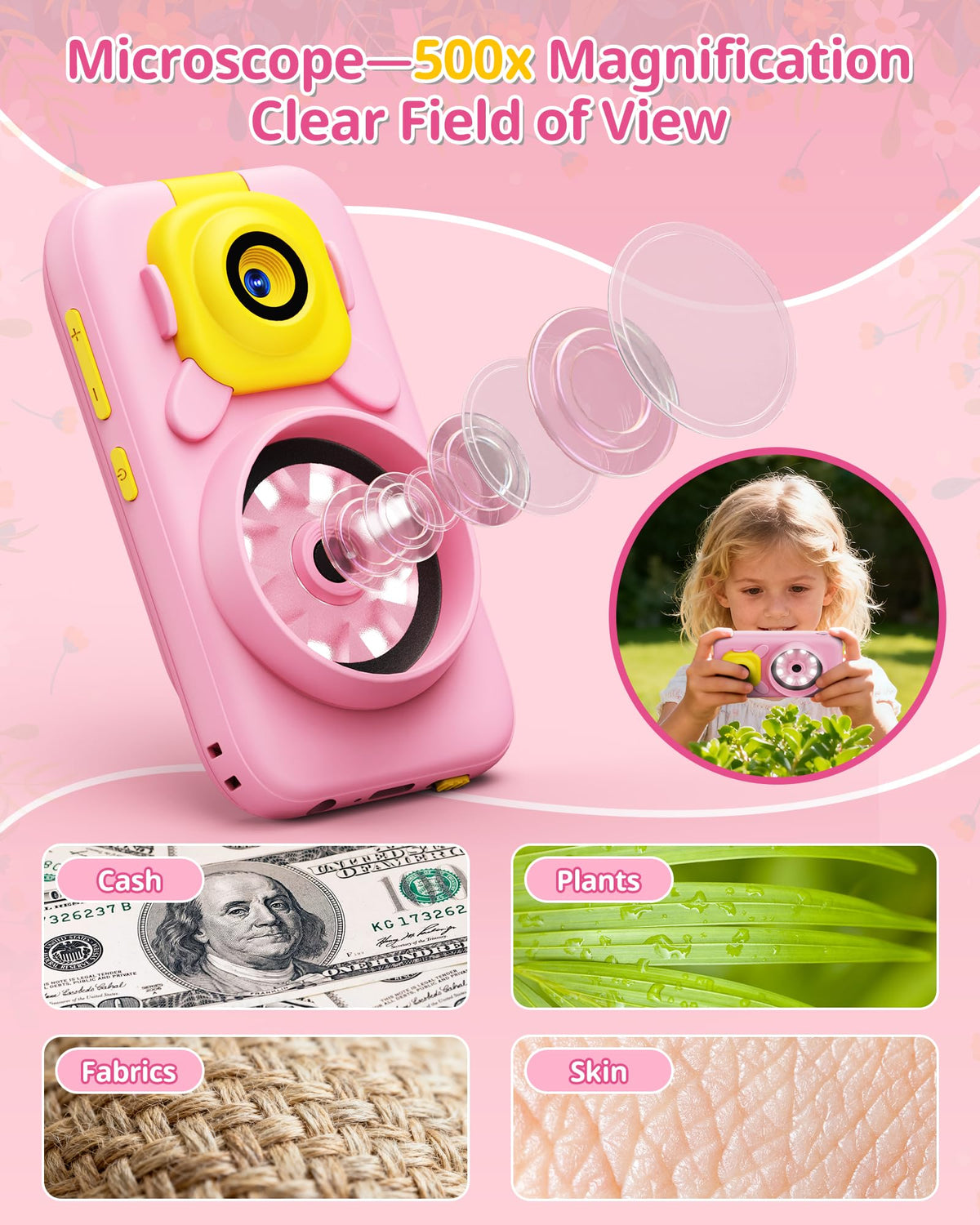 2 in 1 Kids Smart Phone and Microscope Camera for Kid - Gofimyee Official Imagery - 4