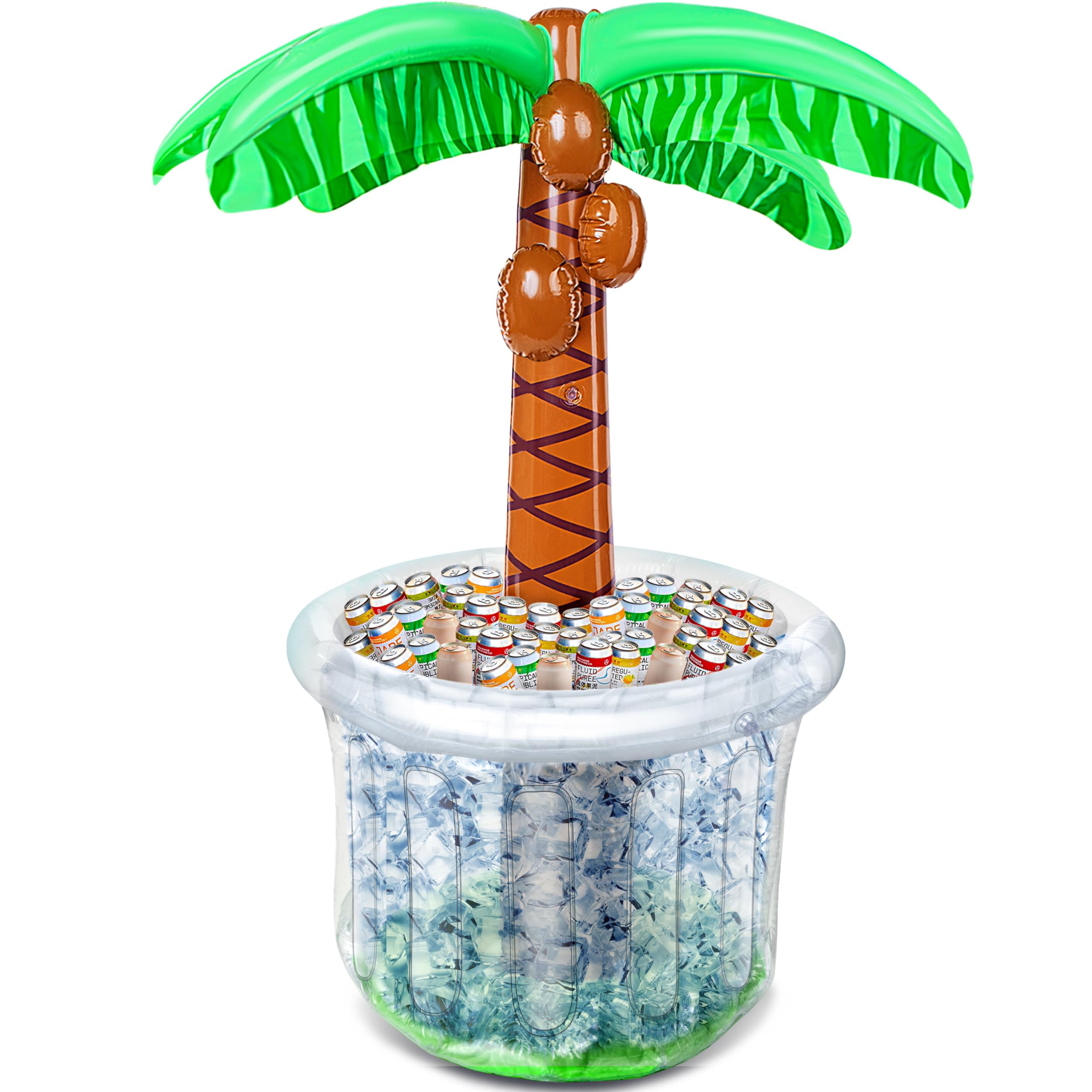 JOYIN 60" Inflatable Palm Tree Cooler, Beach Theme Decor, Pool - Product Imagery