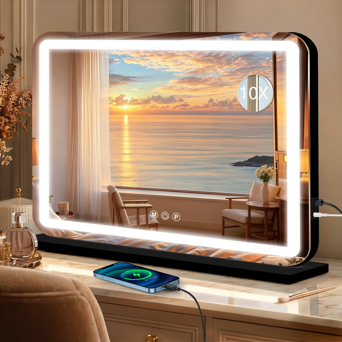 23 x 18 Vanity Mirror with Lights Led Lighted Makeup Mirror - Ratsamee Official Imagery - 8