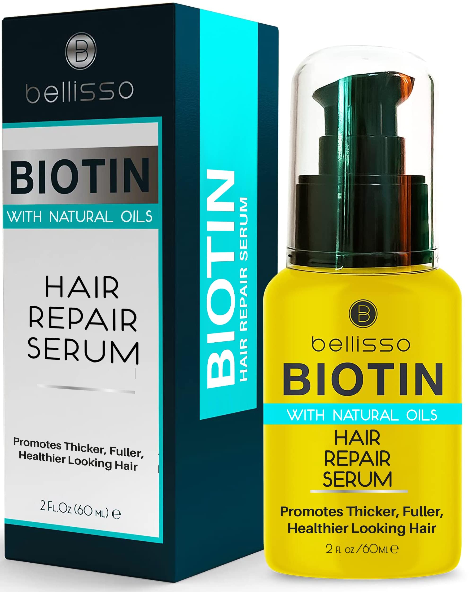 BELLISSO Biotin Hair Thickening Serum and Women - Intense Strengthening - BELLISSO Official Product View 2