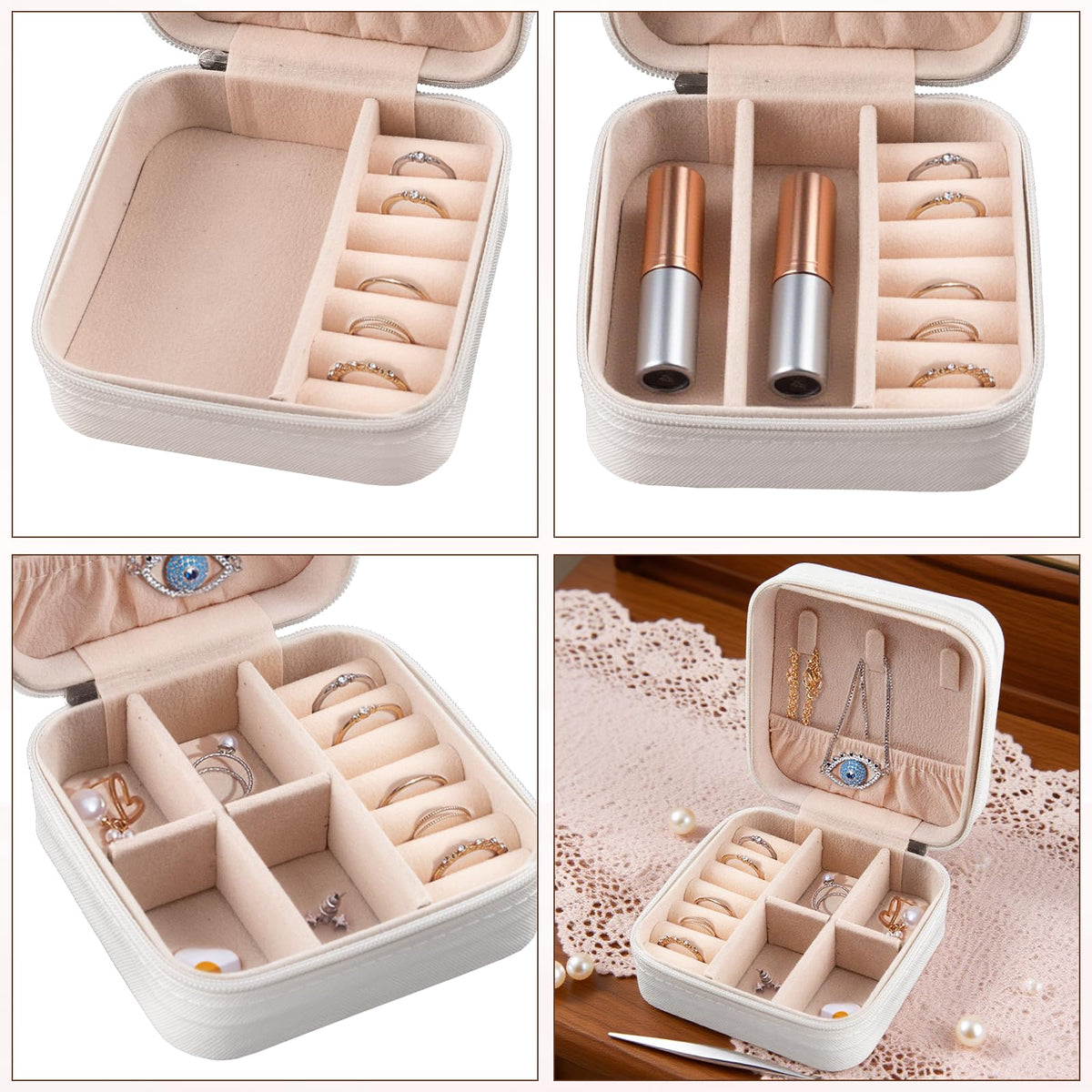 12 Pcs Mini Travel Jewelry Case Bridesmaid Proposal Gift - QUYLIXX Official Imagery - 5