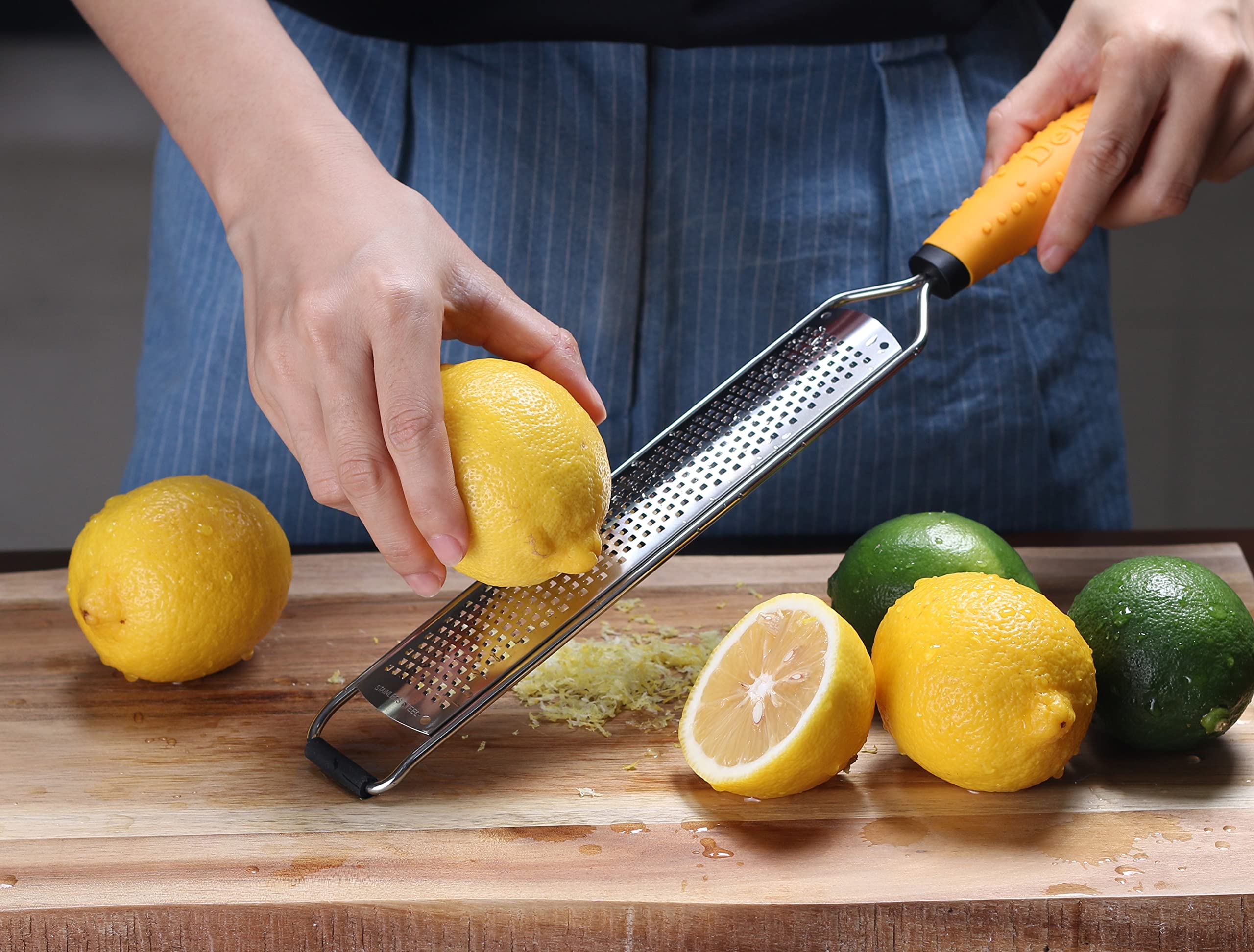 Deiss PRO Lemon Zester & Heavy Duty Grater - Parmesan, Garlic, Nu by Deiss - Angle View 4