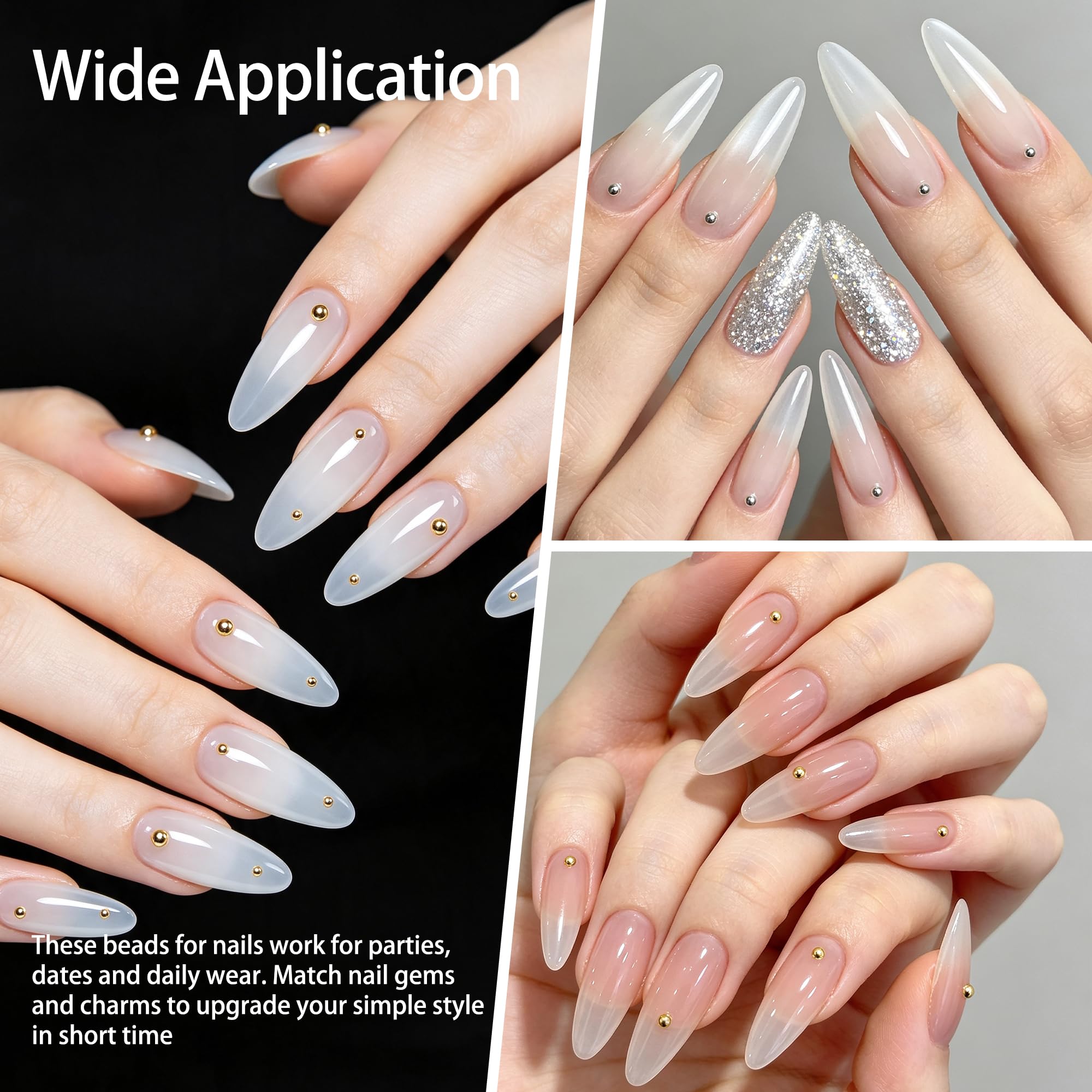 6‑Grid Nail Charms Set for DIY and Salon Nail Art