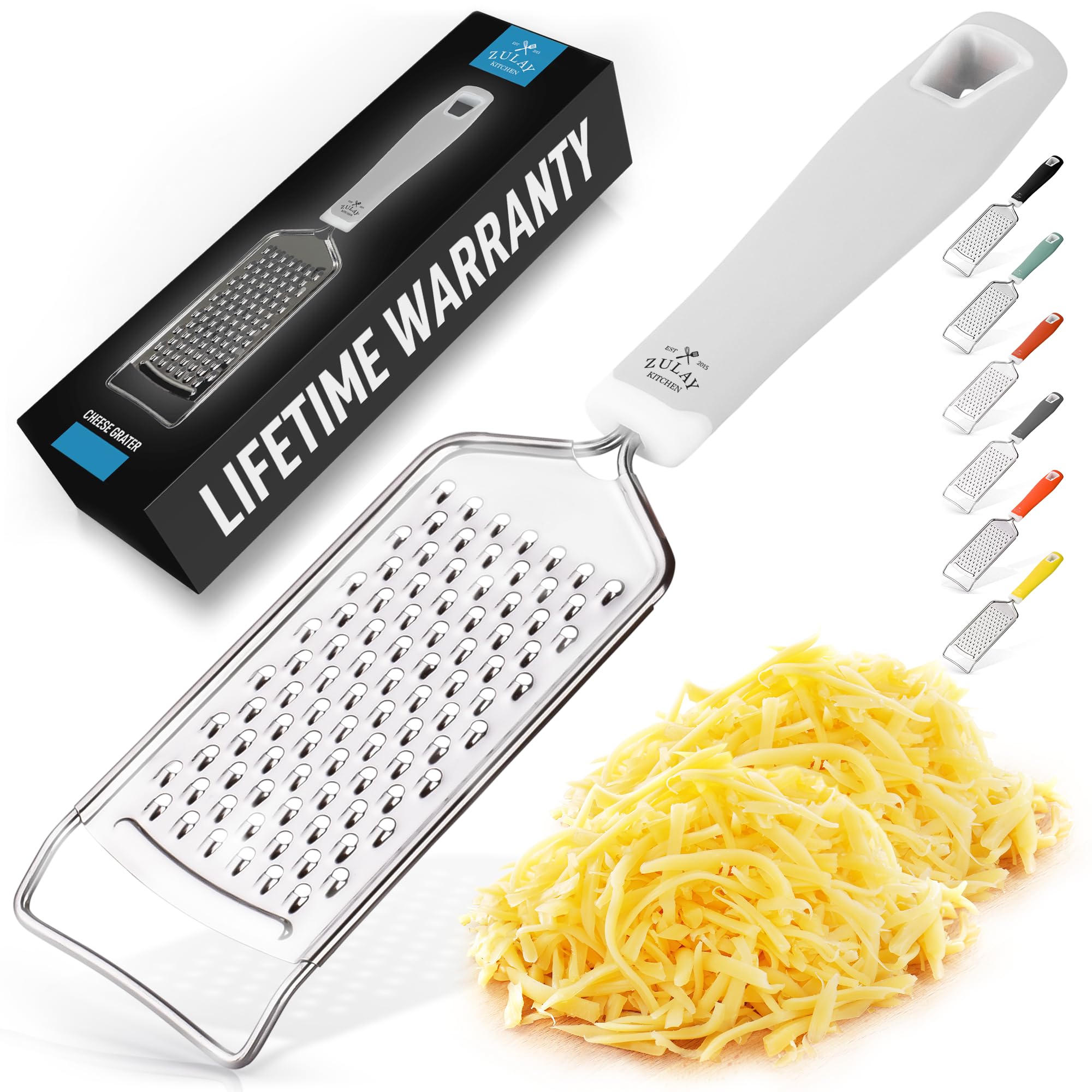 Zulay Kitchen Professional Cheese Grater Stainless Steel - Durabl by Zulay Kitchen - Angle View 10