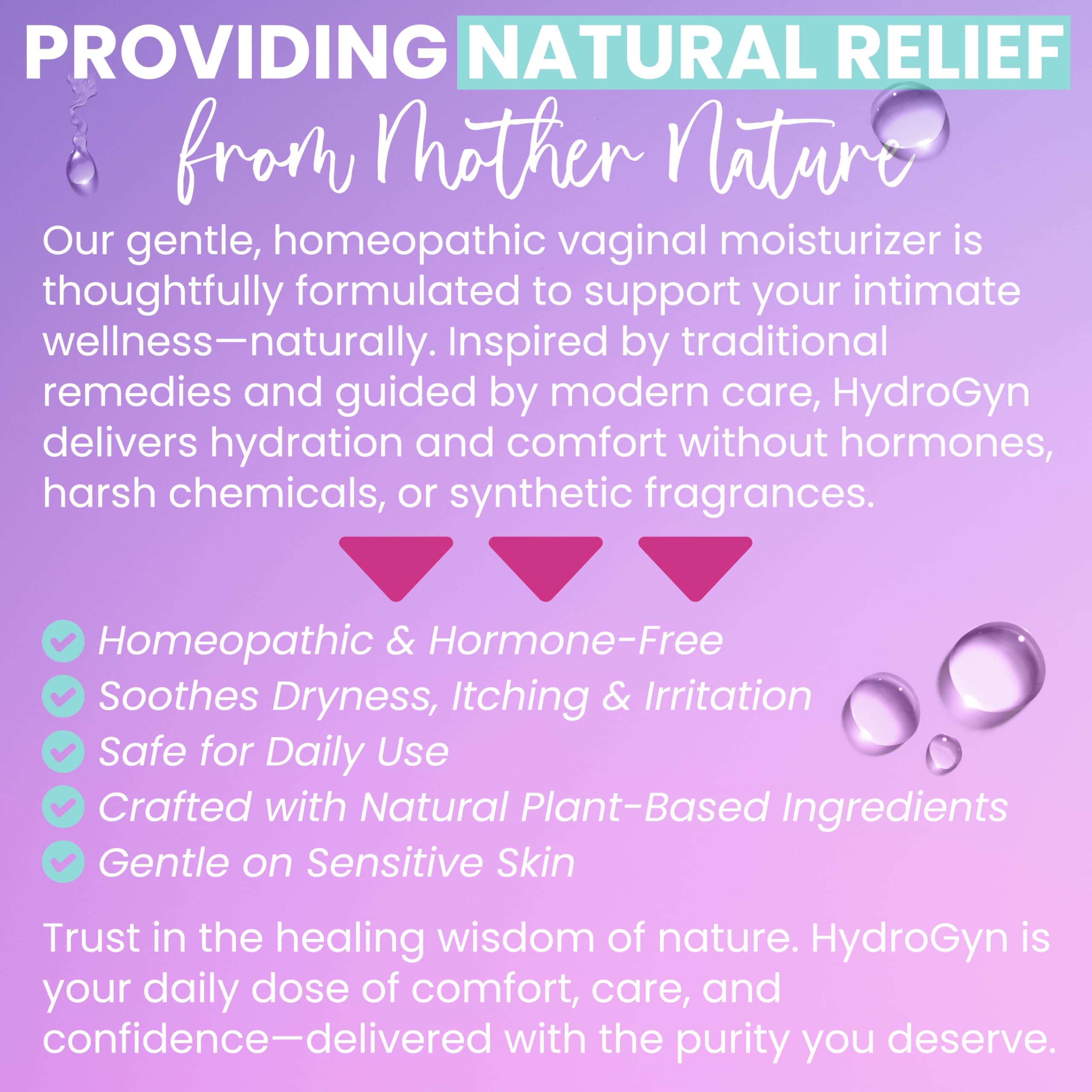 Hydro GYN Vaginal Moisturizer with Hyaluronic Acid for - Terramed Just Think Comfort Official Imagery - 8