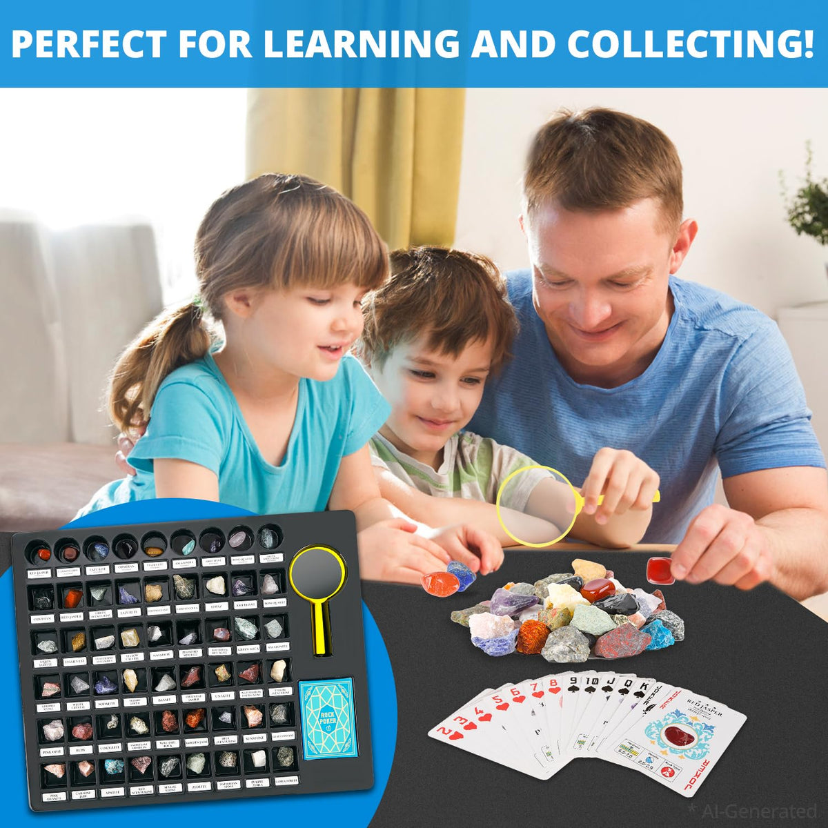 Rock Collection Starter Kit 54 Rocks Minerals with Name - PIBEX Official Imagery - 4