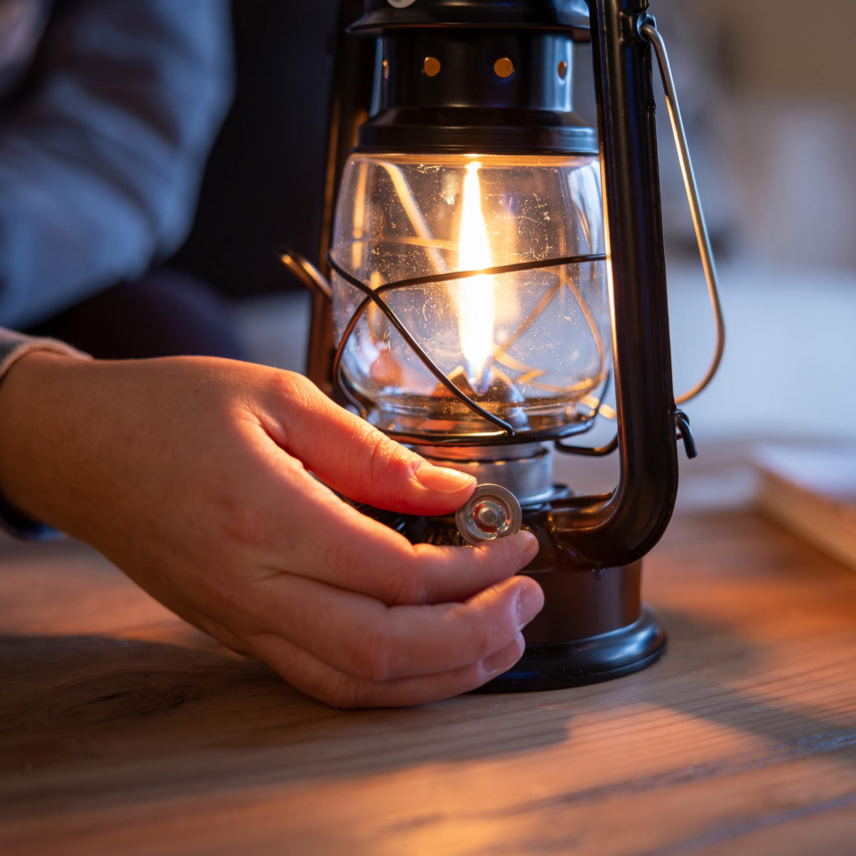 Lamplight Indoor Farmer s Oil Lantern Black Metal 5 Oz - Lamplight Official Imagery - 5