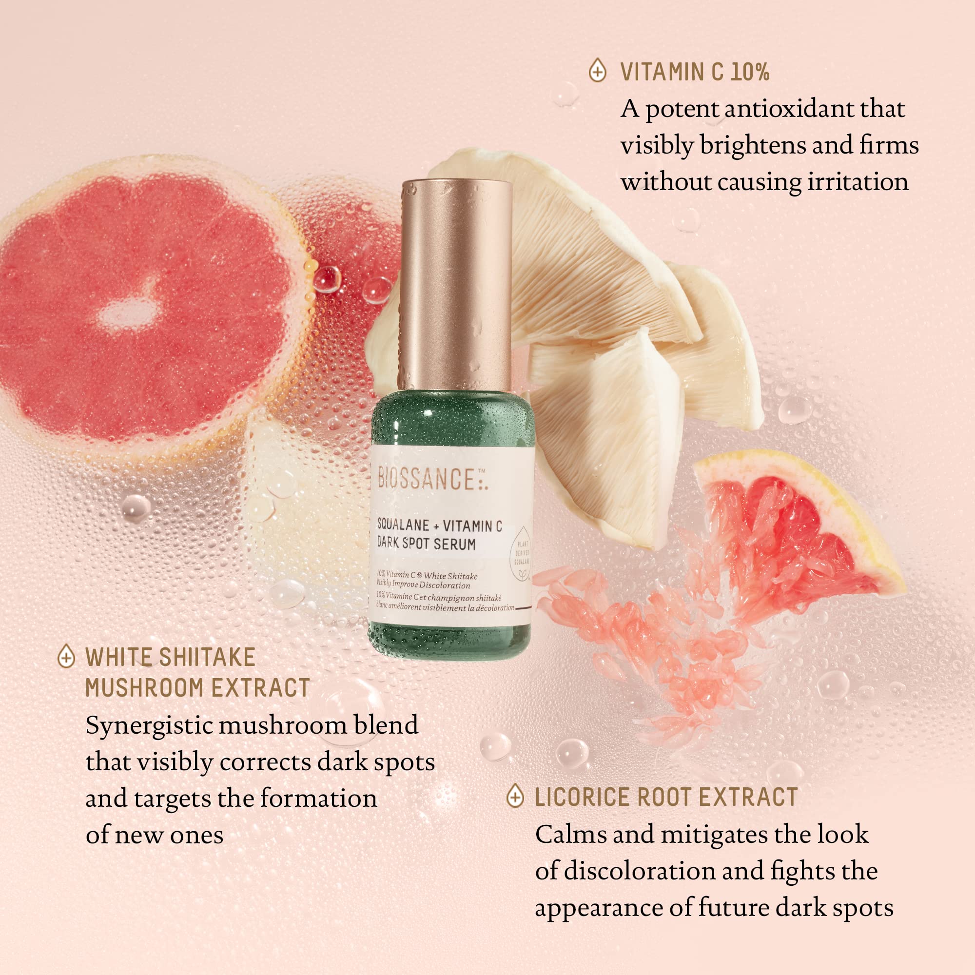Biossance Squalane Vitamin C Dark Spot Face Serum 10 Vitamin - Premium Selection Official Imagery - 4