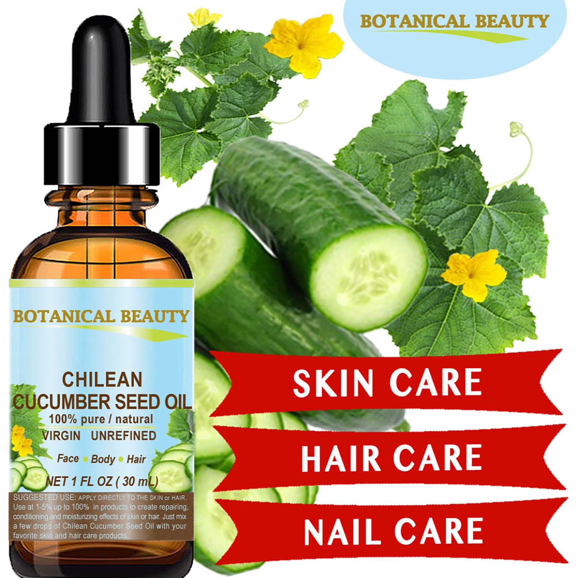 Botanical Beauty CUCUMBER SEED OIL 100% Pure Natural Virgin - Botanical Beauty