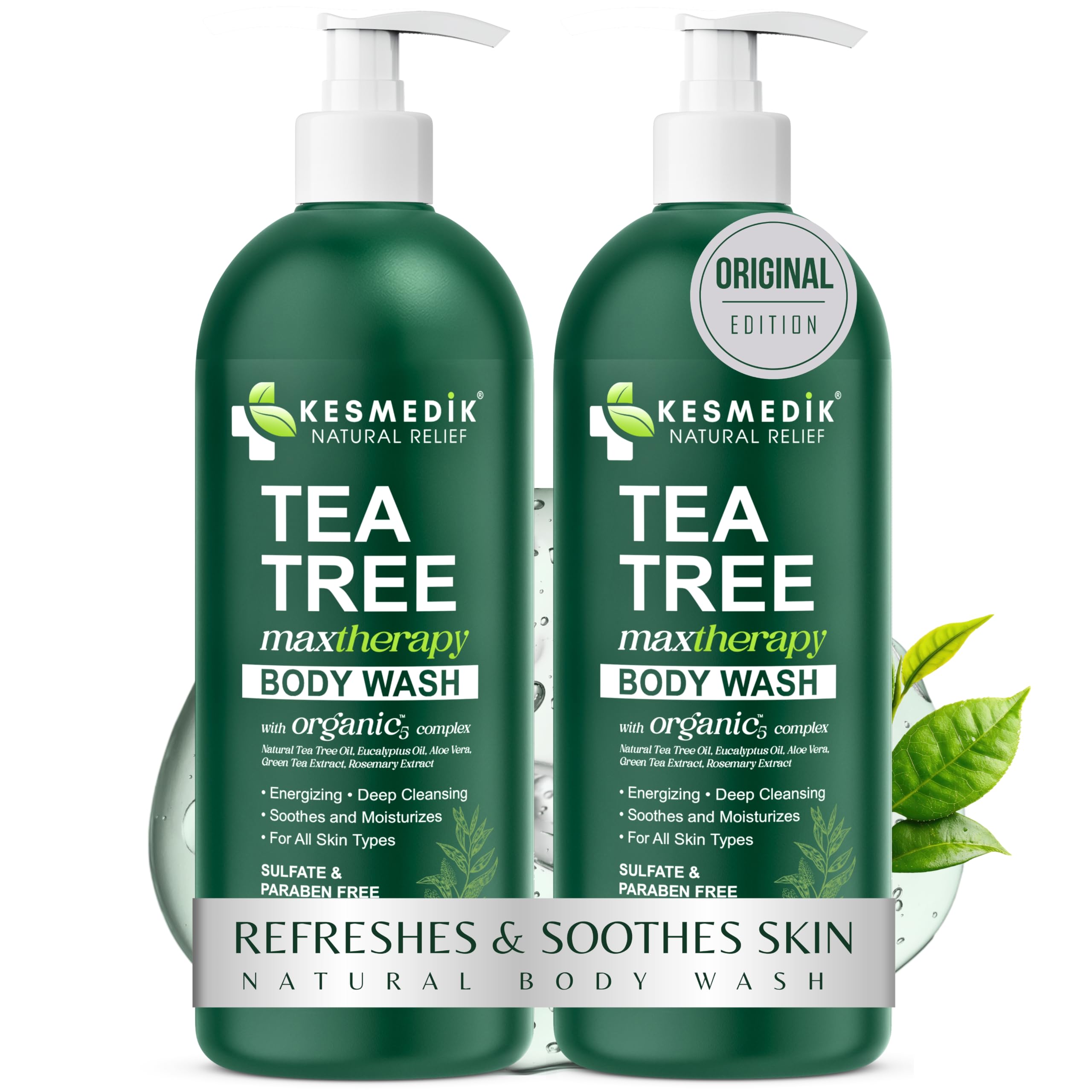KESMEDIK Tea Tree Body Wash MaxTherapy 2-Pack