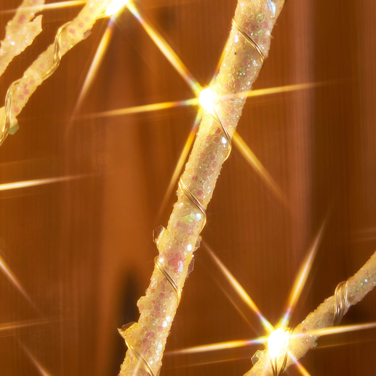 Lighted Willow Branches Iredescent Glittered 32IN 120 LED - LITBLOOM Official Imagery - 3