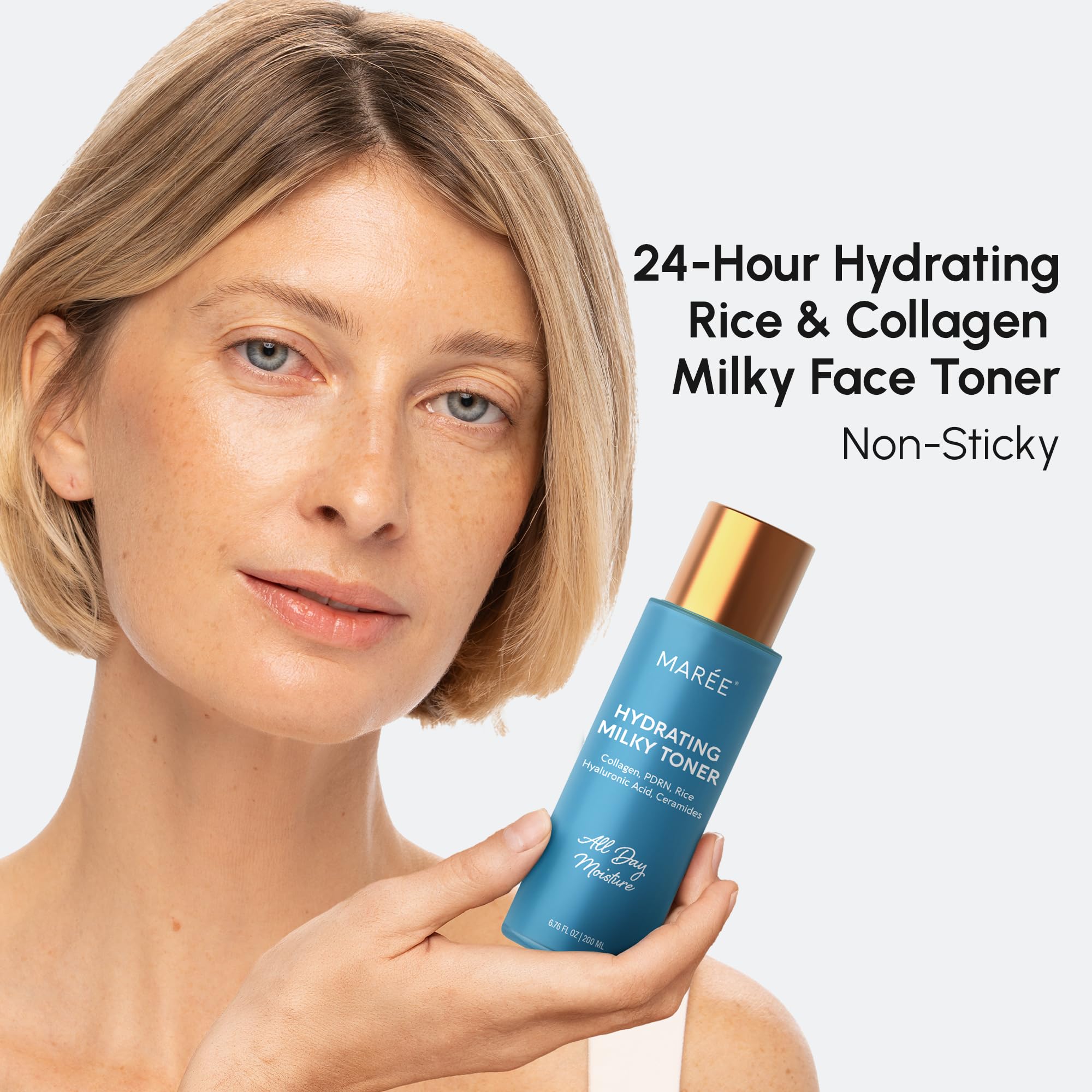 MAREE Hydrating Milky Toner for Face with Rice Ferment, Niacinamide & Collagen - MAREE Official Product View 3