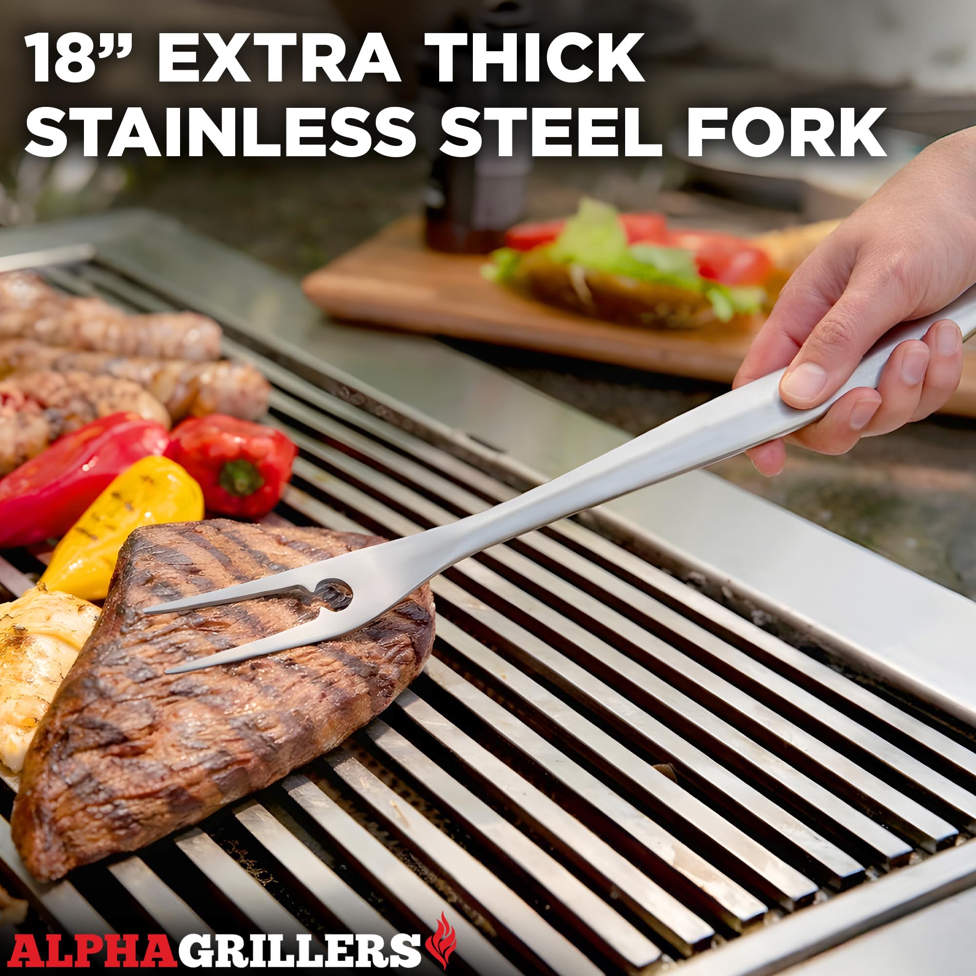 Alpha Grillers Grill Tools Set, BBQ & Grilling Accessories Outdoo by Alpha Grillers - Angle View 5