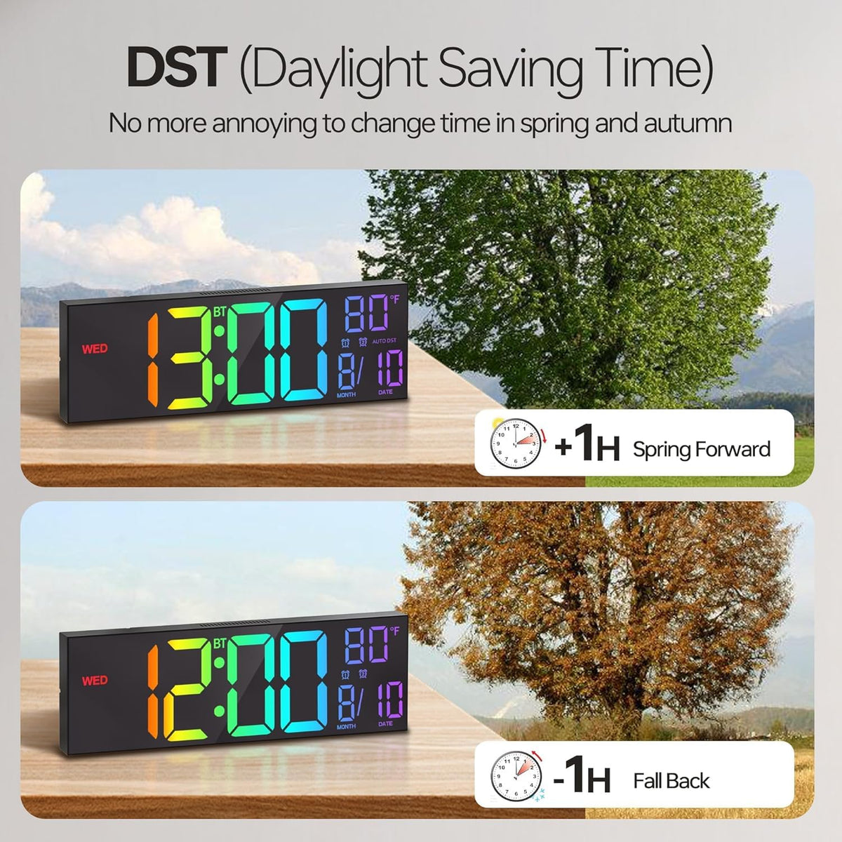 JALL 16 2 Large Digital Wall Clock with Bluetooth Sync for - JALL Official Imagery - 8