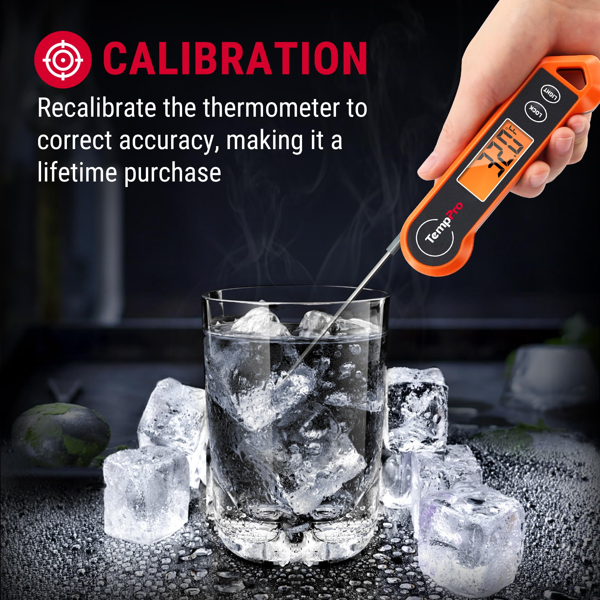 TempPro TP19H 1 Sec Digital Meat Thermometer for Cooking by TempPro - Angle View 8