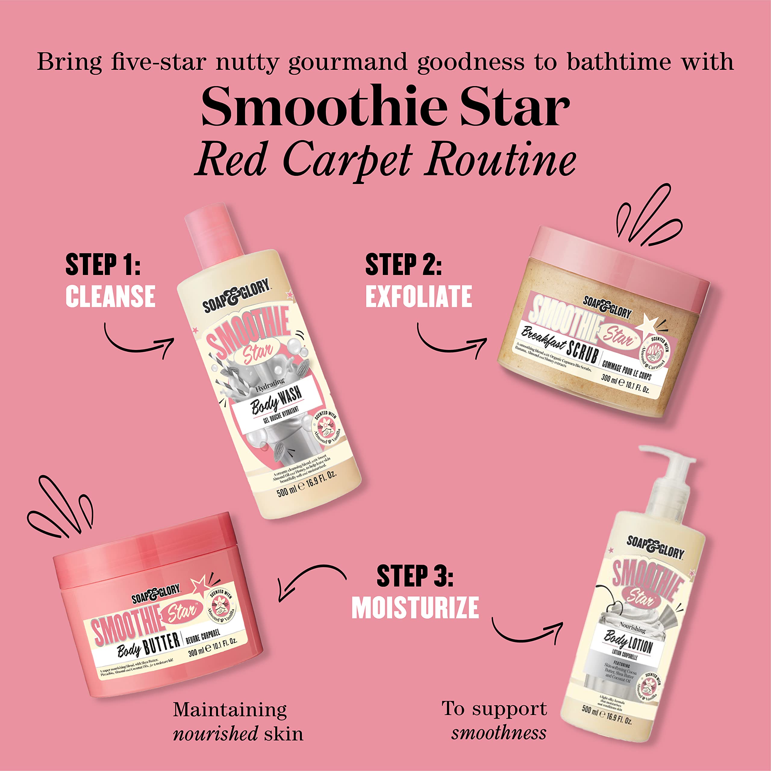 Soap & Glory Smoothie Star Exfoliating Body Scrub & Polish - Soap & Glory Official Product View 8