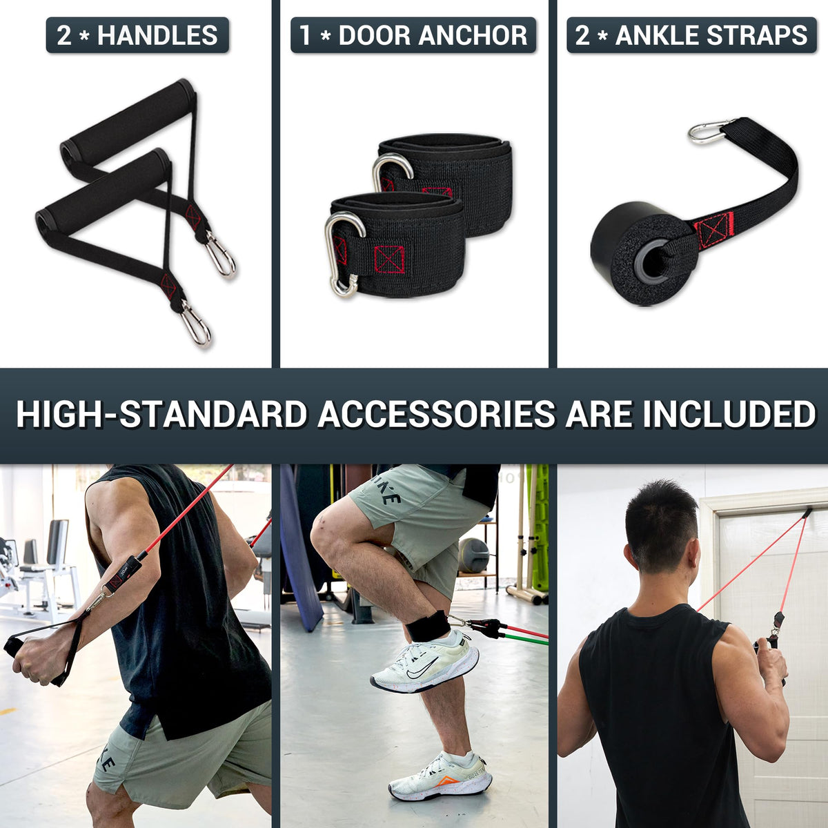 TheFitLife Resistance Bands Set with Handles Door Anchor and - TheFitLife Official Imagery - 7