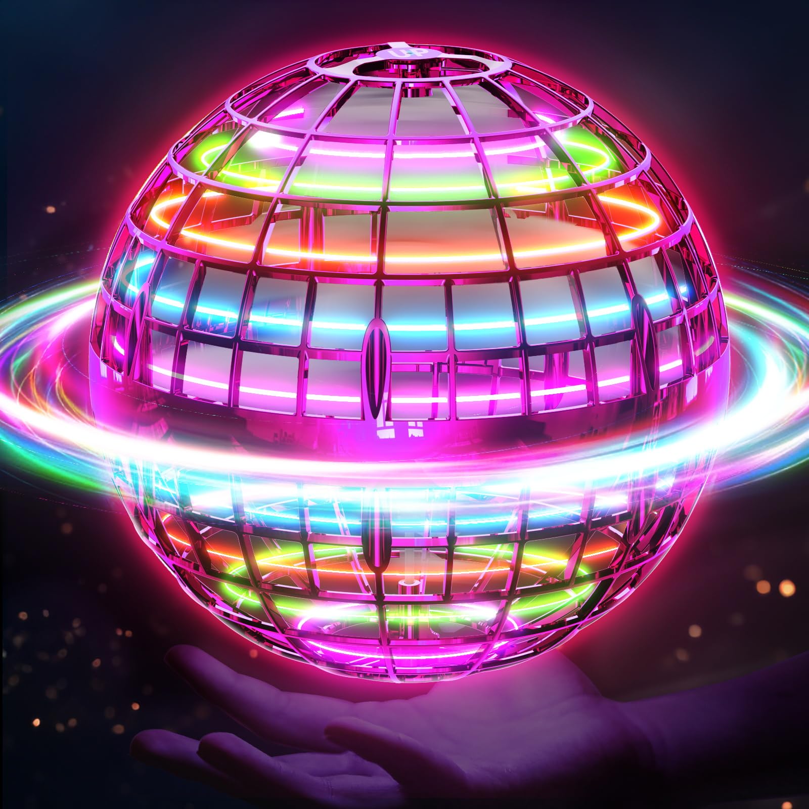 Ivtivfu Flying Orb Ball   with Dazzling Lights, Magic Hover Spinn - Ivtivfu Official Product View 9
