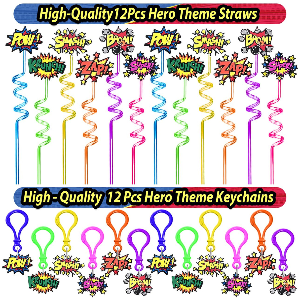 220PCS Hero Party Favors Kit Birthday Supplies Includes - Fumogym Official Imagery - 6