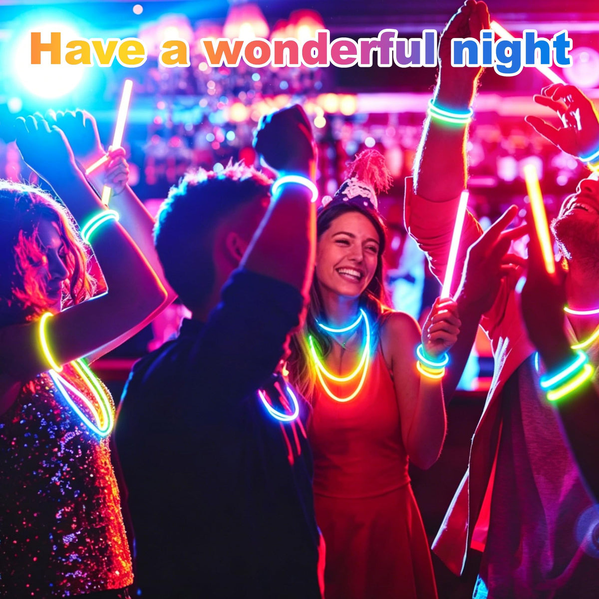 800Pc Glow Sticks Bulk with Connectors Glow Bracelets - Senrix Official Imagery - 6