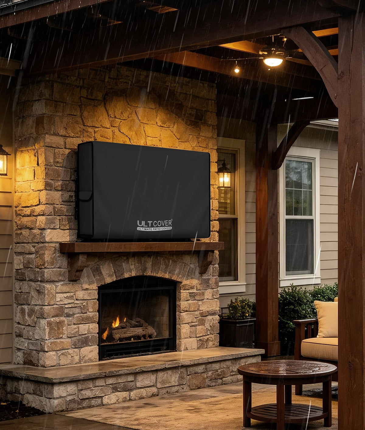ULTCOVER Waterproof Outdoor TV Cover 46 49 inch Black - ULTCOVER Official Imagery - 8
