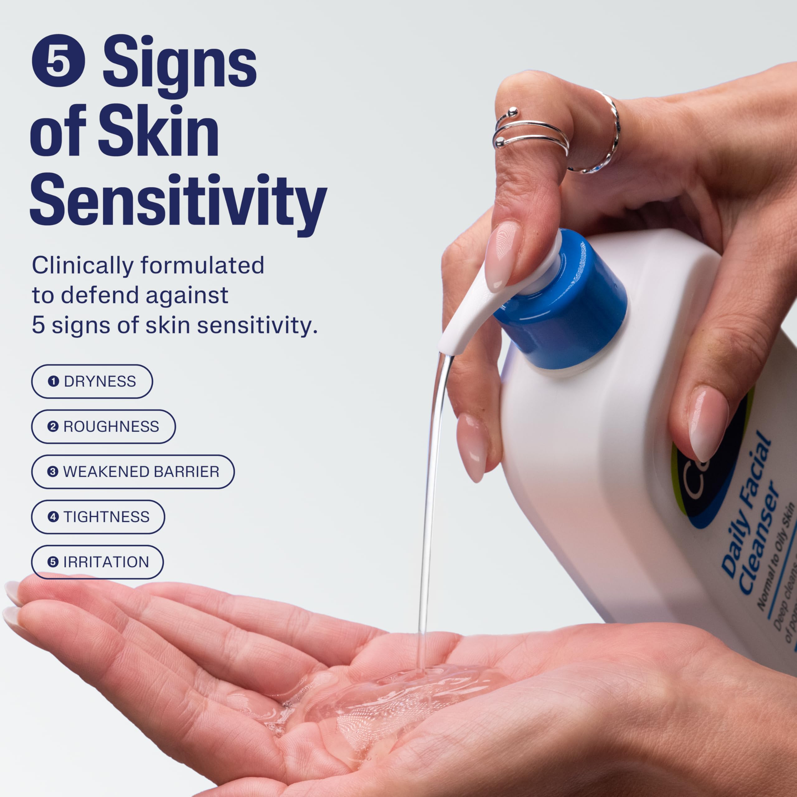Cetaphil Daily Facial Cleanser Sensitive & Oily Skin - Cetaphil Official Product View 3