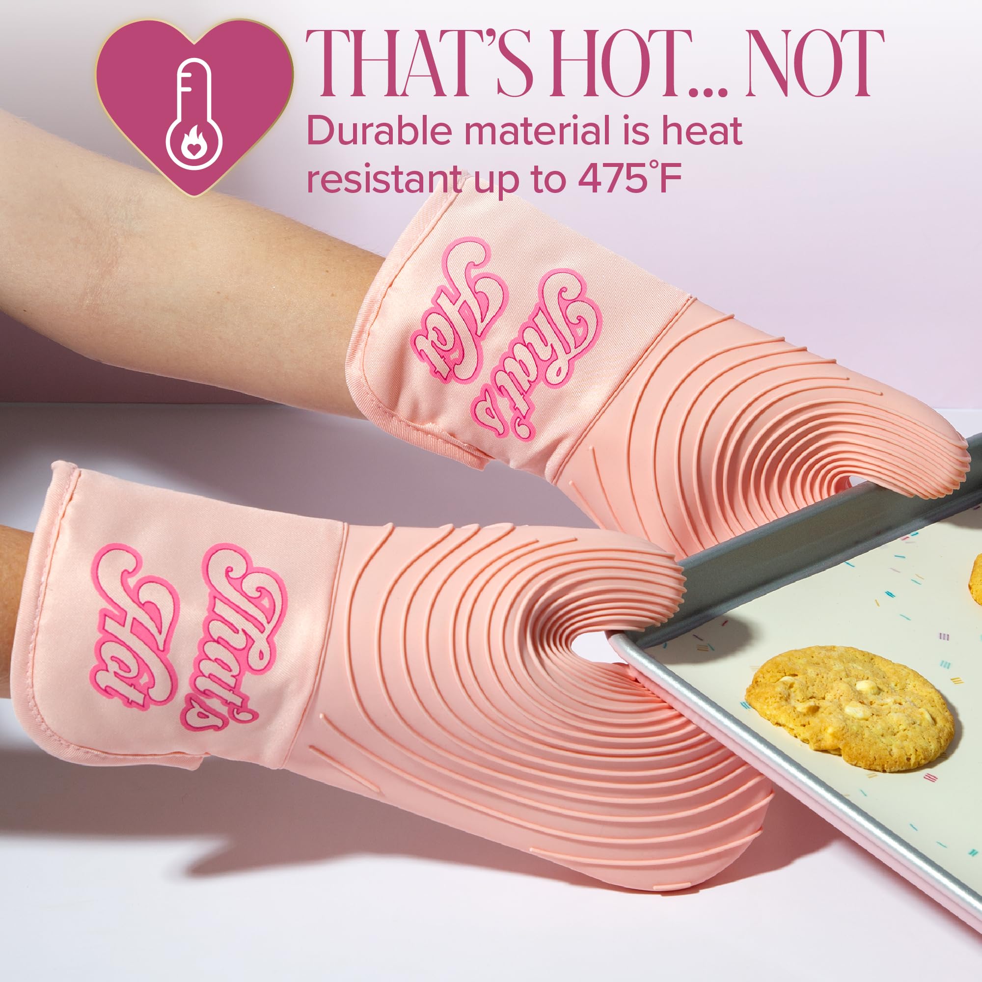 Paris Hilton Oven Mitt Set with Iconic That's HOT Design, Heat Resista - View 4