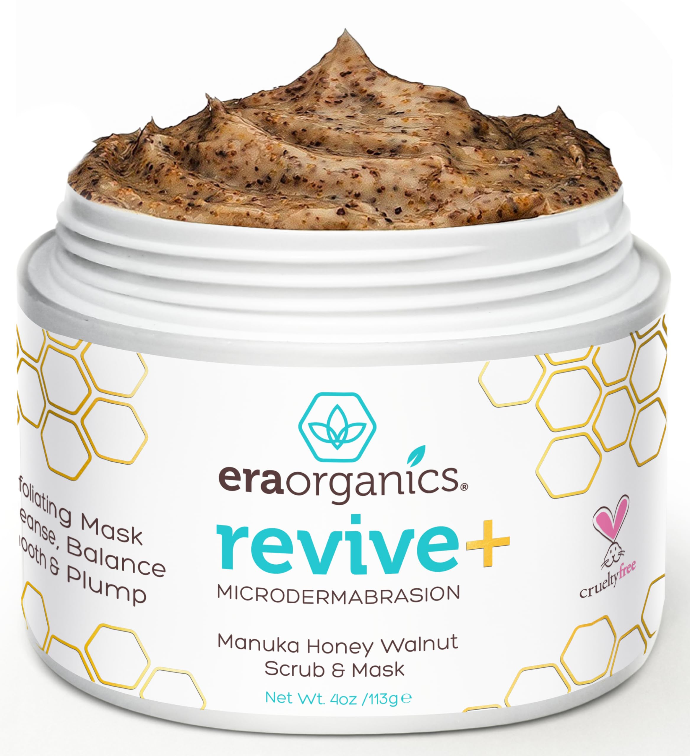 Era Organics Manuka Honey Exfoliating Facial Scrub - Microdermabrasion Face Exfoliant - Era Organics Official Product View 10